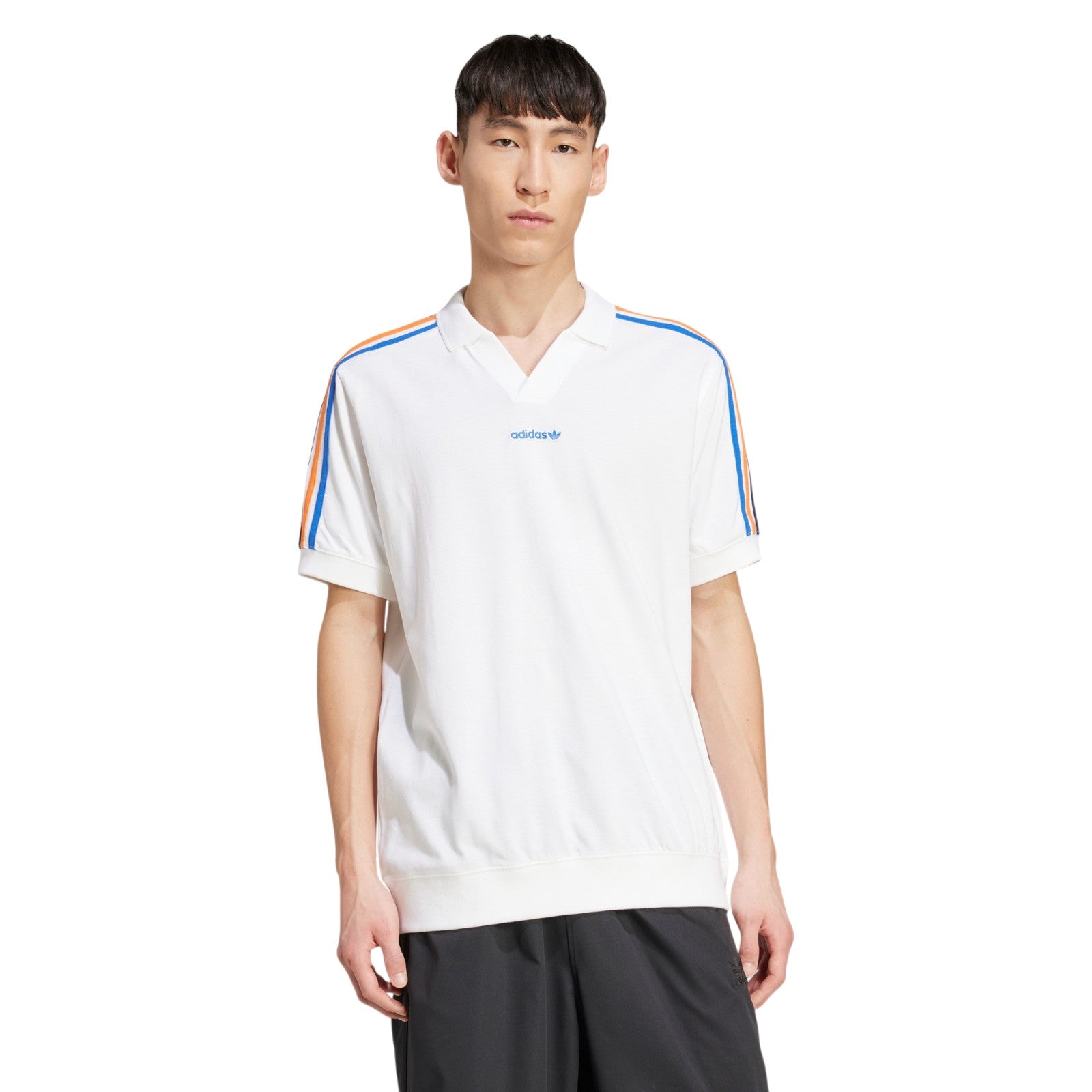 adidas Originals Men's V-Neck Polo Shirt - White
