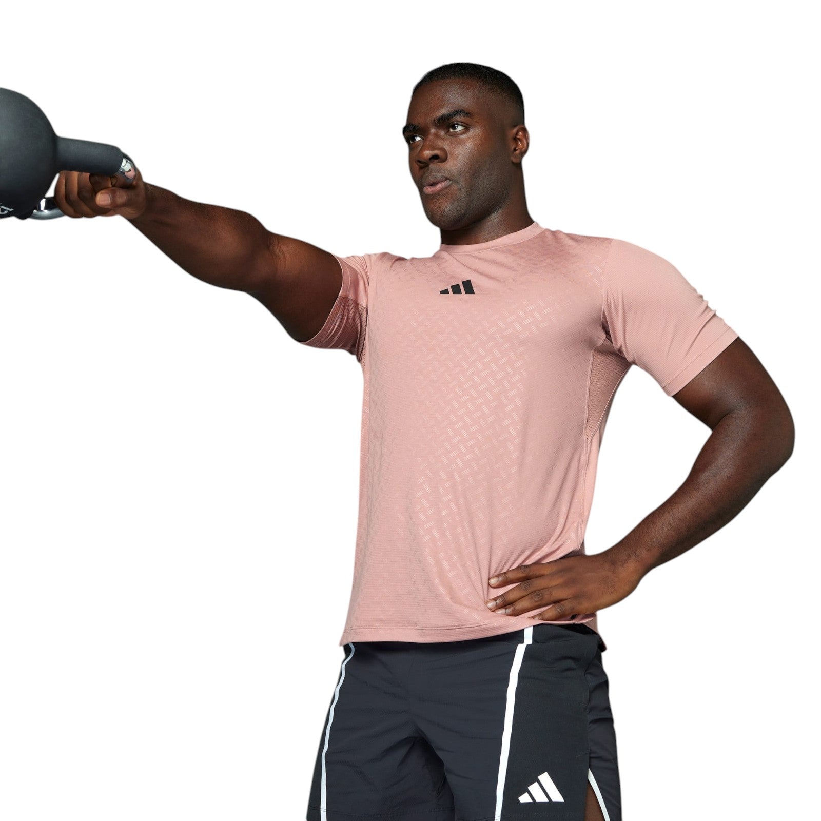 adidas Men's PrimeLift 3-Stripes T-Shirt - Warm Clay