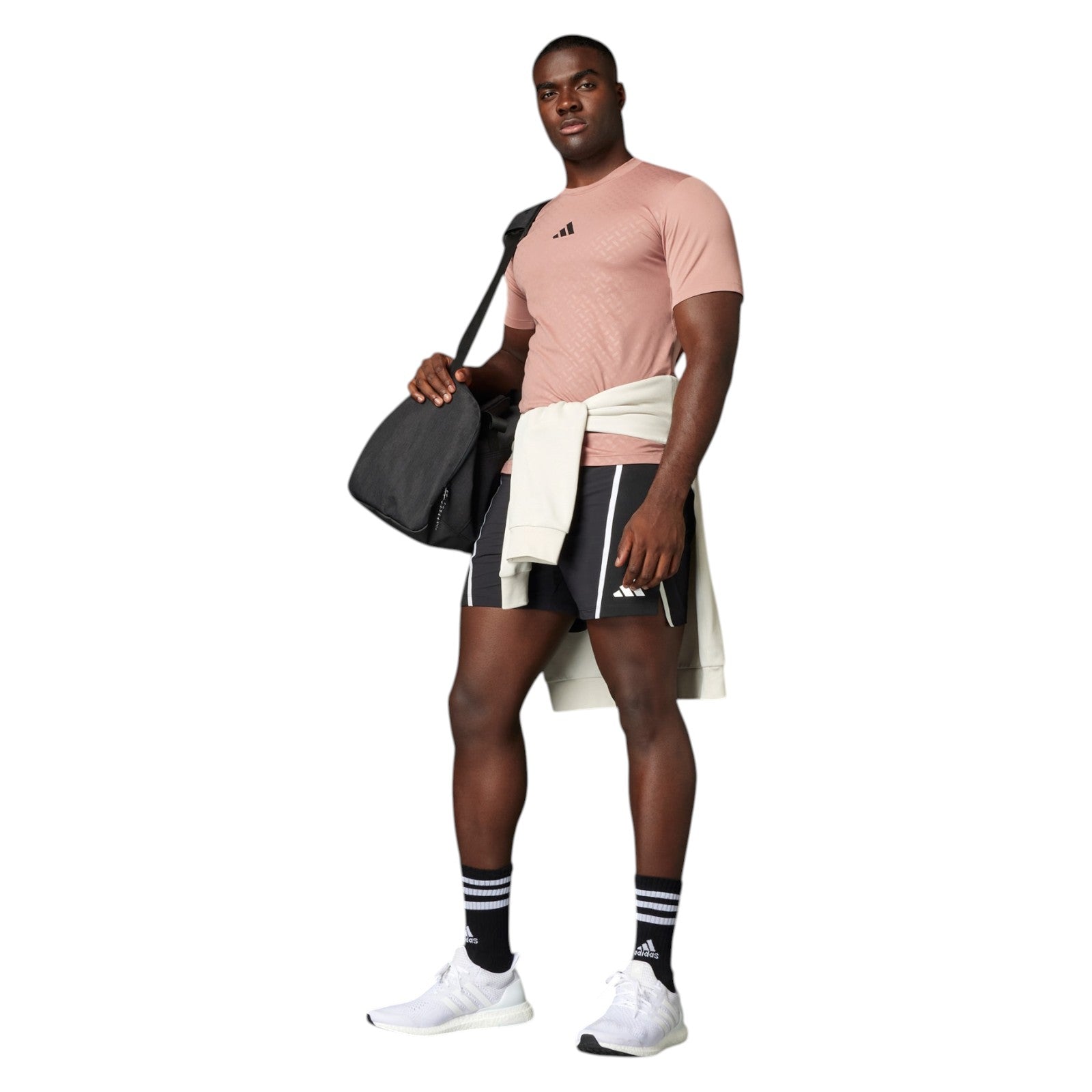 adidas Men's PrimeLift 3-Stripes T-Shirt - Warm Clay