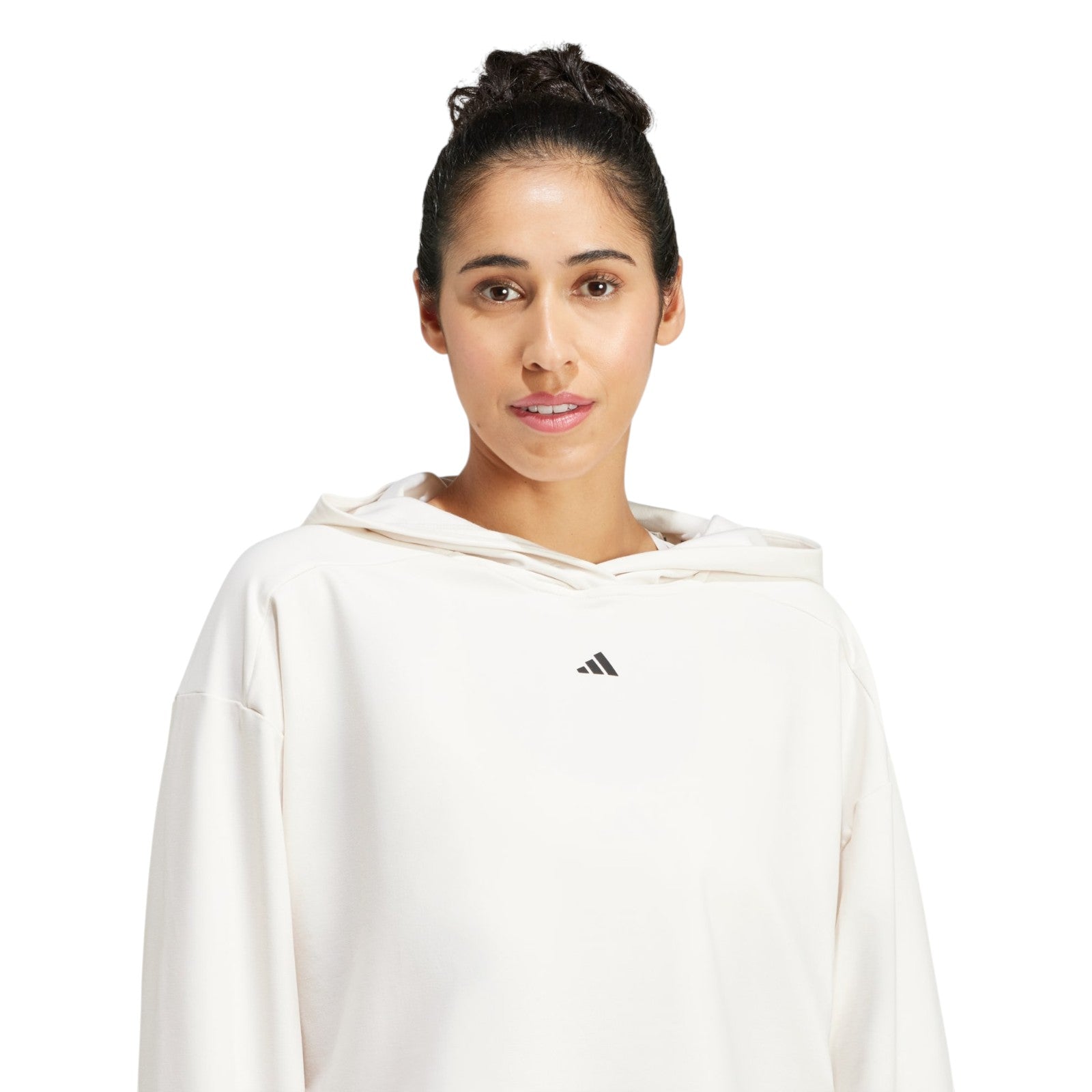 adidas Women's PrimeLift Loose Fit Back-Ventilation Hoodie - White