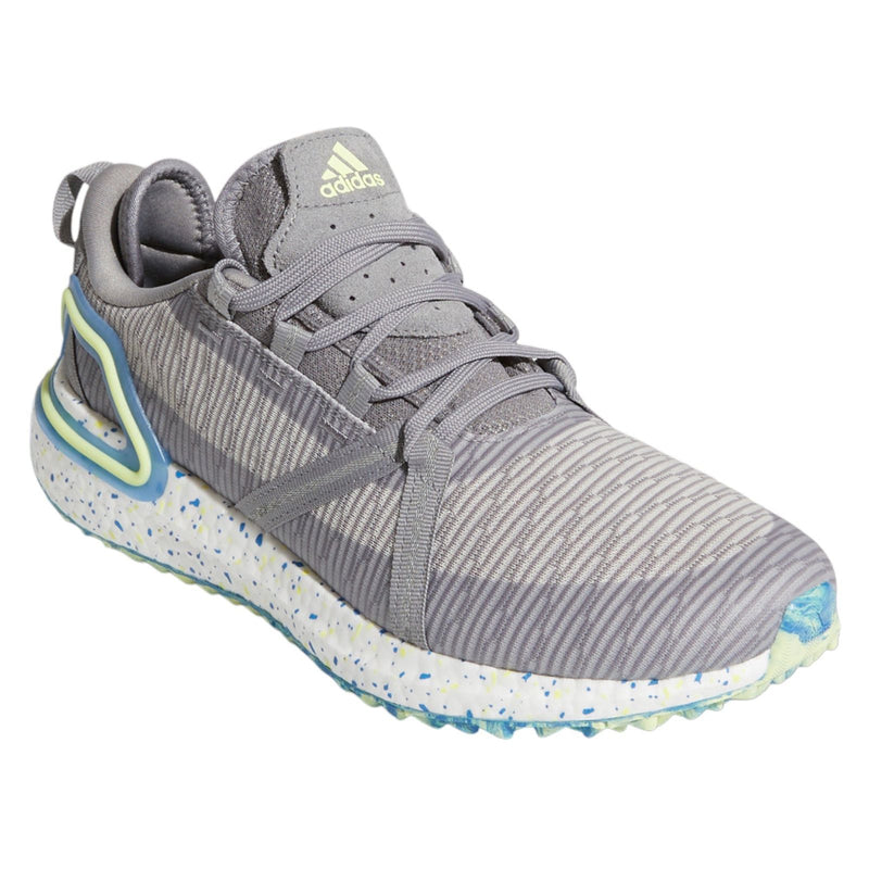 adidas Solarthon Primegreen Spikeless Golf Shoes - Grey Three / Pulse Yellow - ViaductClothing -  -  