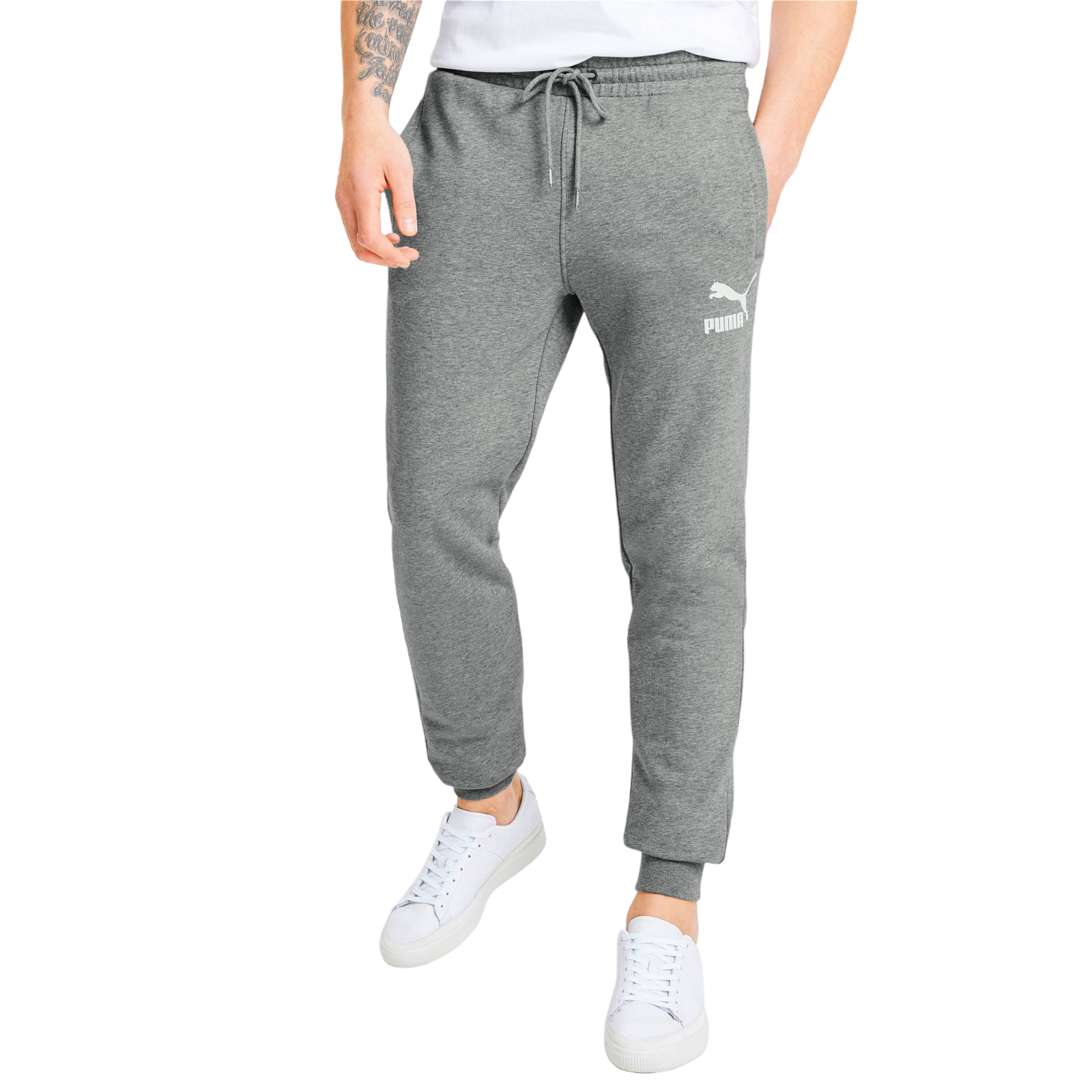 Puma Classic Fleece Sweat Pants - Grey - ViaductClothing -  -  