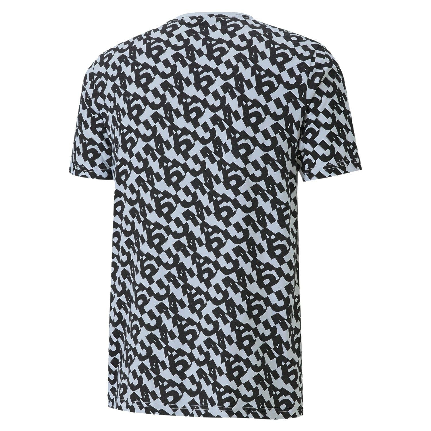 Puma Classics Graphic AOP Logo T-Shirt - Black - ViaductClothing -  -  