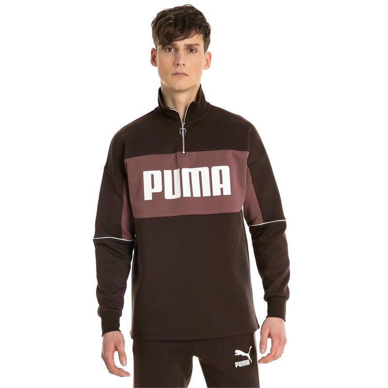 Puma Retro Quarter Zip Turtleneck Pullover - Mole - ViaductClothing -  -  