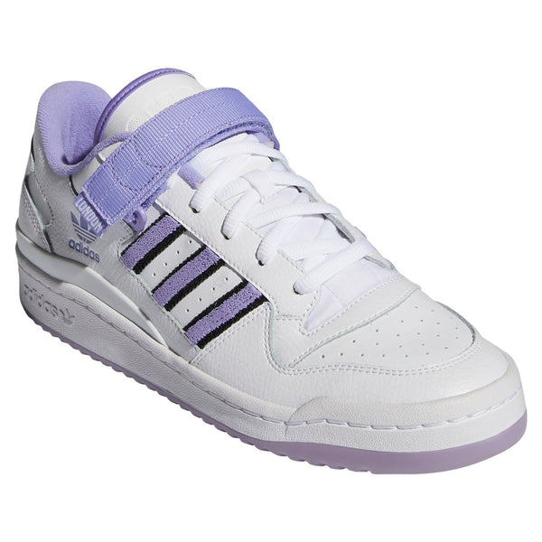 adidas Originals Womens Forum Low City Shoes - White/Purple - ViaductClothing -  -  