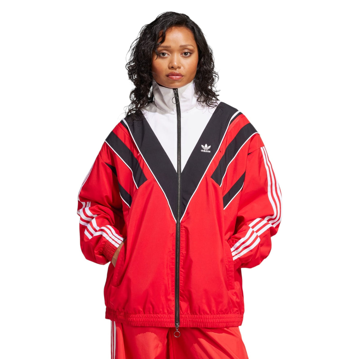 adidas Originals Unisex Rasant Cut Line Track Top - Red
