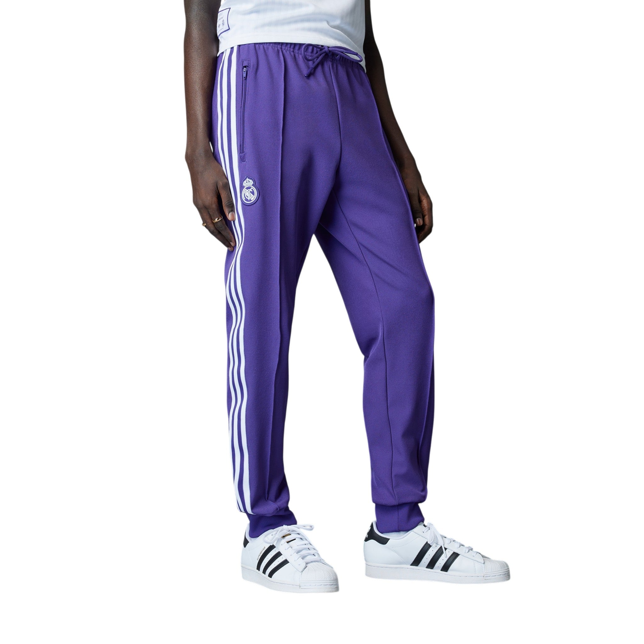 adidas Originals Men's Real Madrid Terrace Icons Track Pants - Purple
