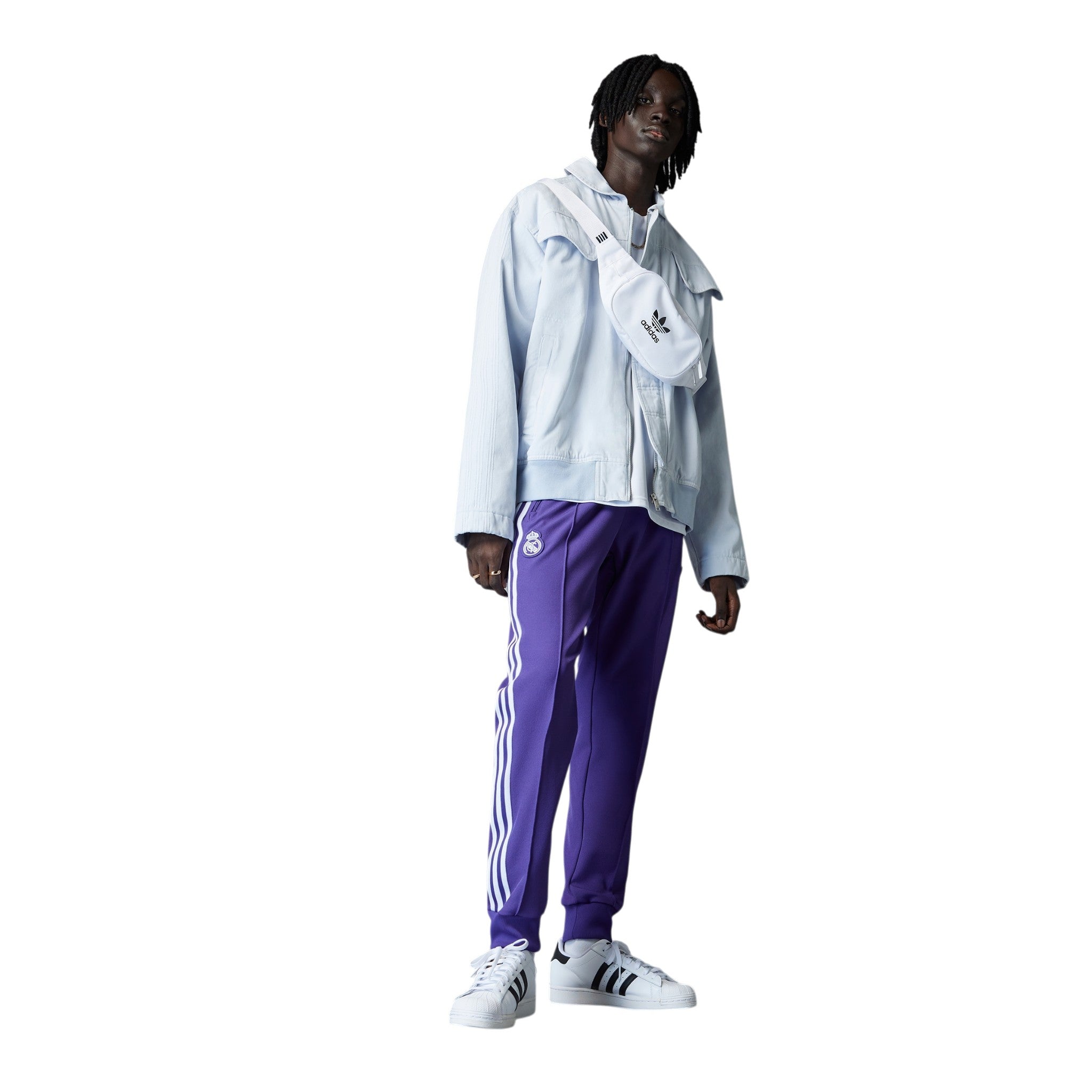 adidas Originals Men's Real Madrid Terrace Icons Track Pants - Purple