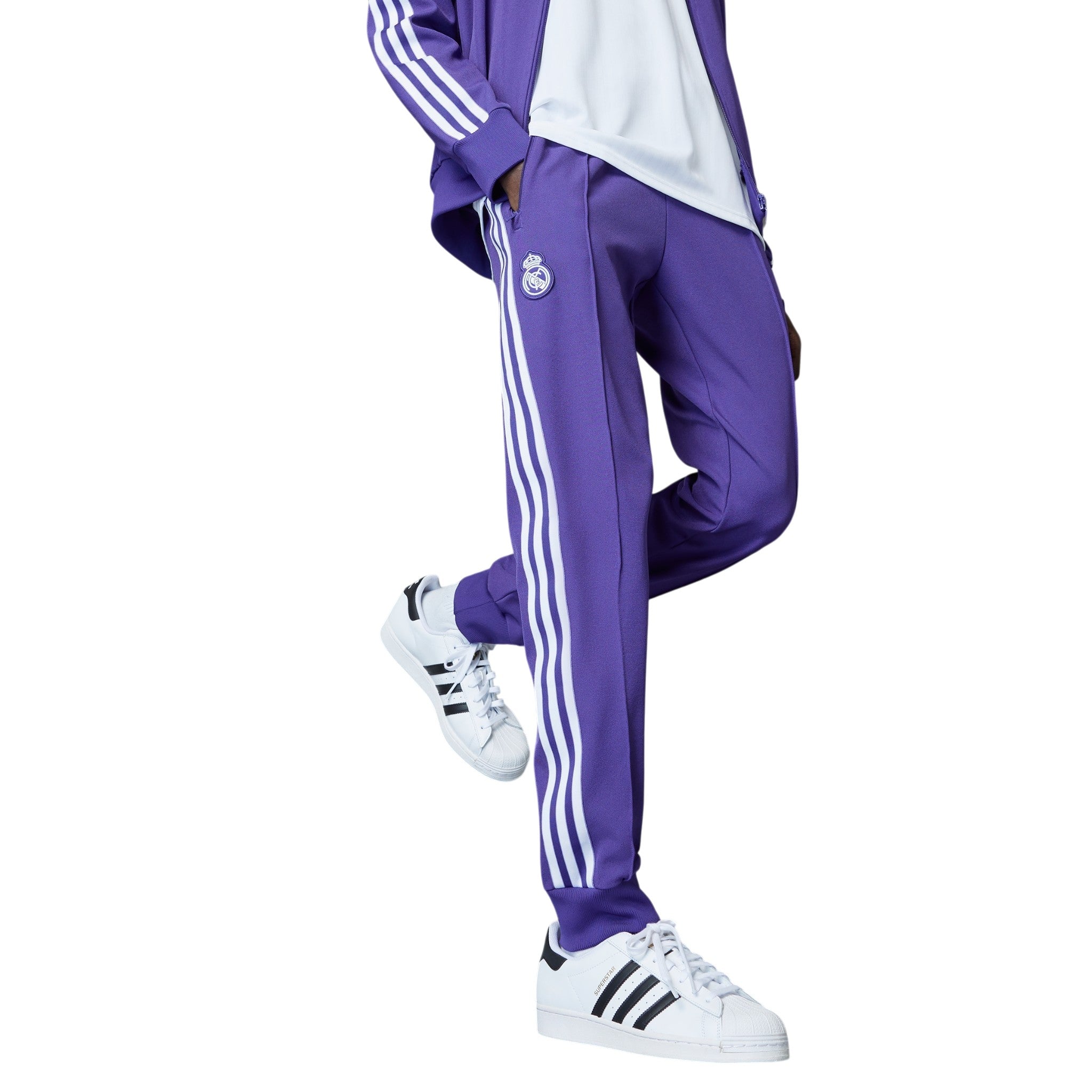 adidas Originals Men's Real Madrid Terrace Icons Track Pants - Purple