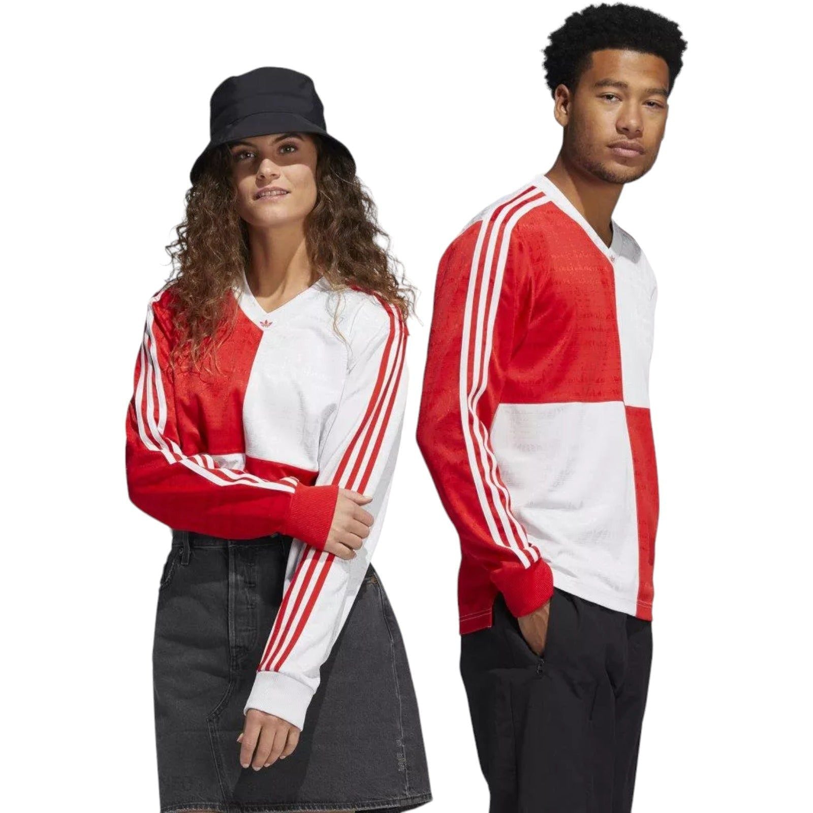 adidas Originals Checker Skateboarding Jersey - White / Red - ViaductClothing -  -  