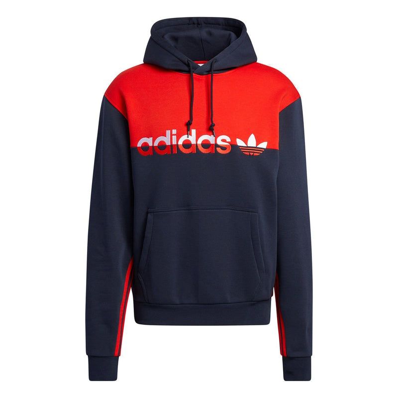 adidas Originals Split Hoodie - Legend Ink / Red - ViaductClothing -  -  