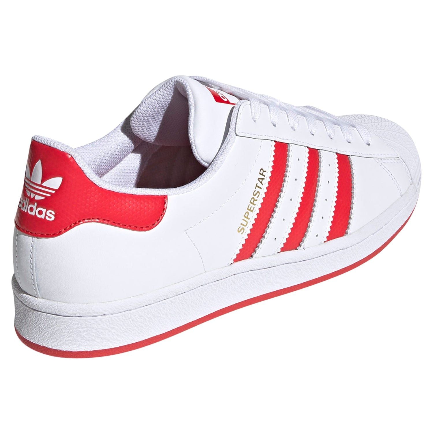 adidas Originals Superstar Shoes - White/Red - ViaductClothing -  -  