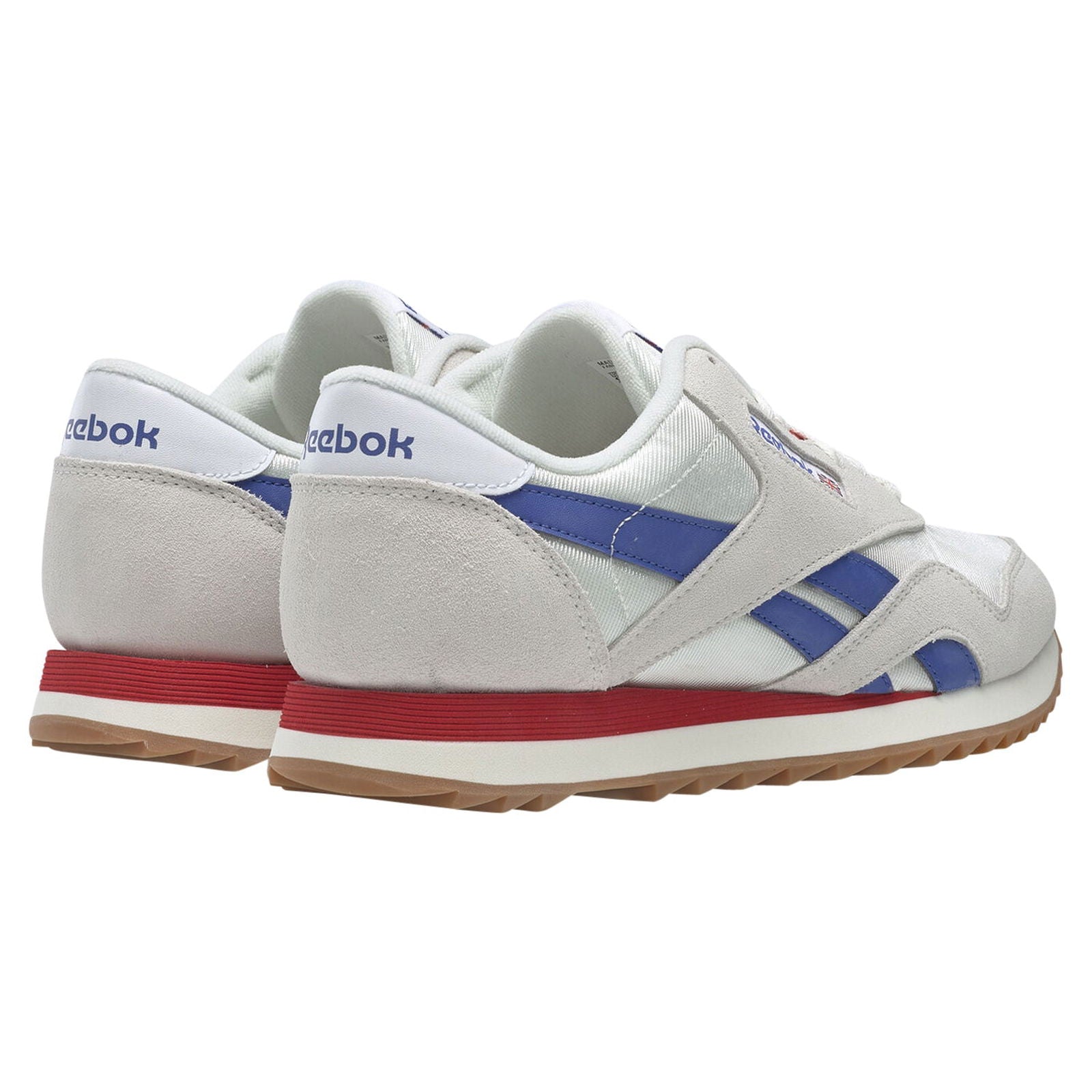 Reebok Classic Nylon Ripple Sneakers - Chalk/White/Red - ViaductClothing -  -  