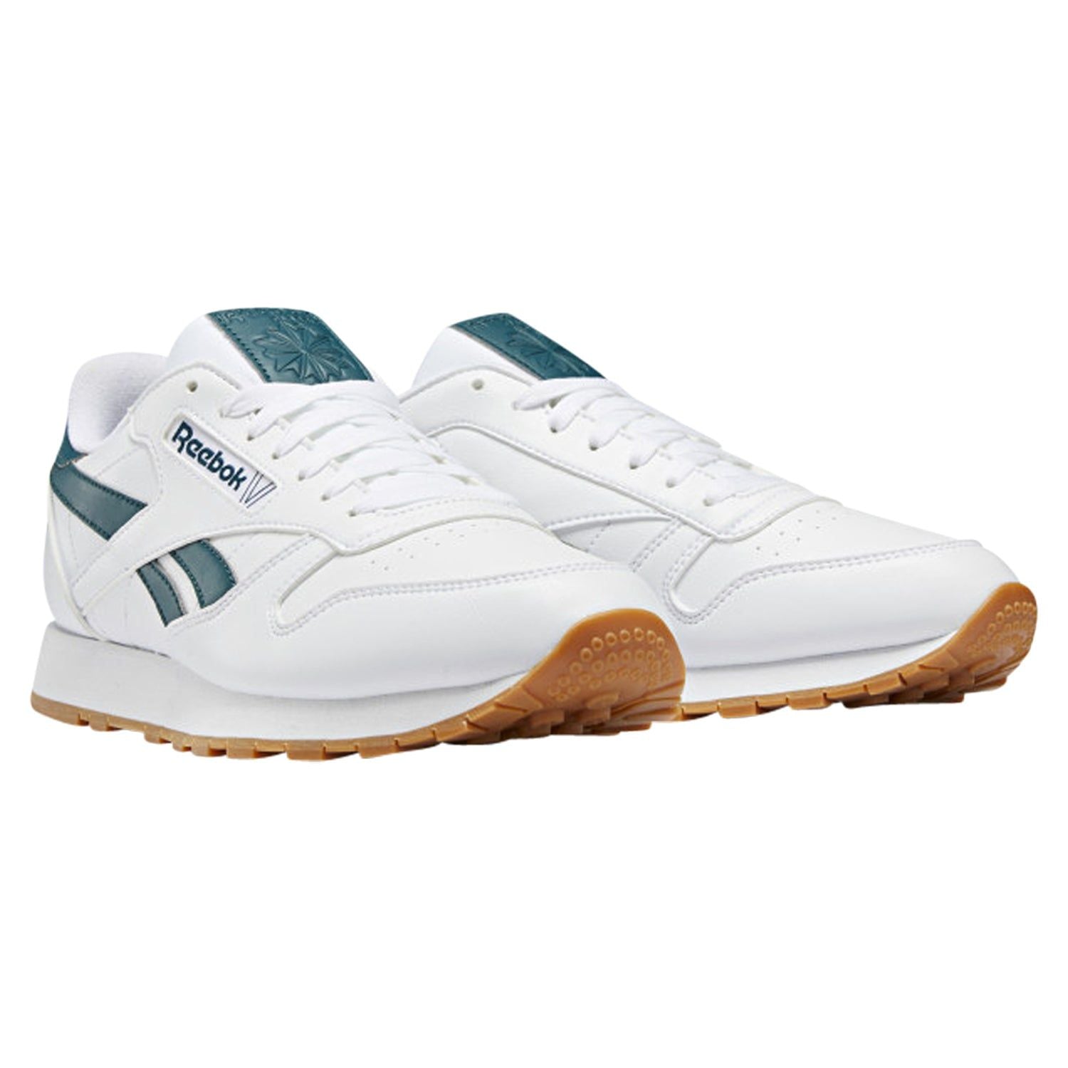 Reebok Classic Leather Vegan Shoes - White Green - ViaductClothing -  -  