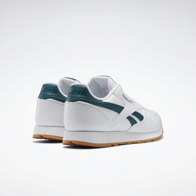 Reebok Classic Leather Vegan Shoes - White Green - ViaductClothing -  -  