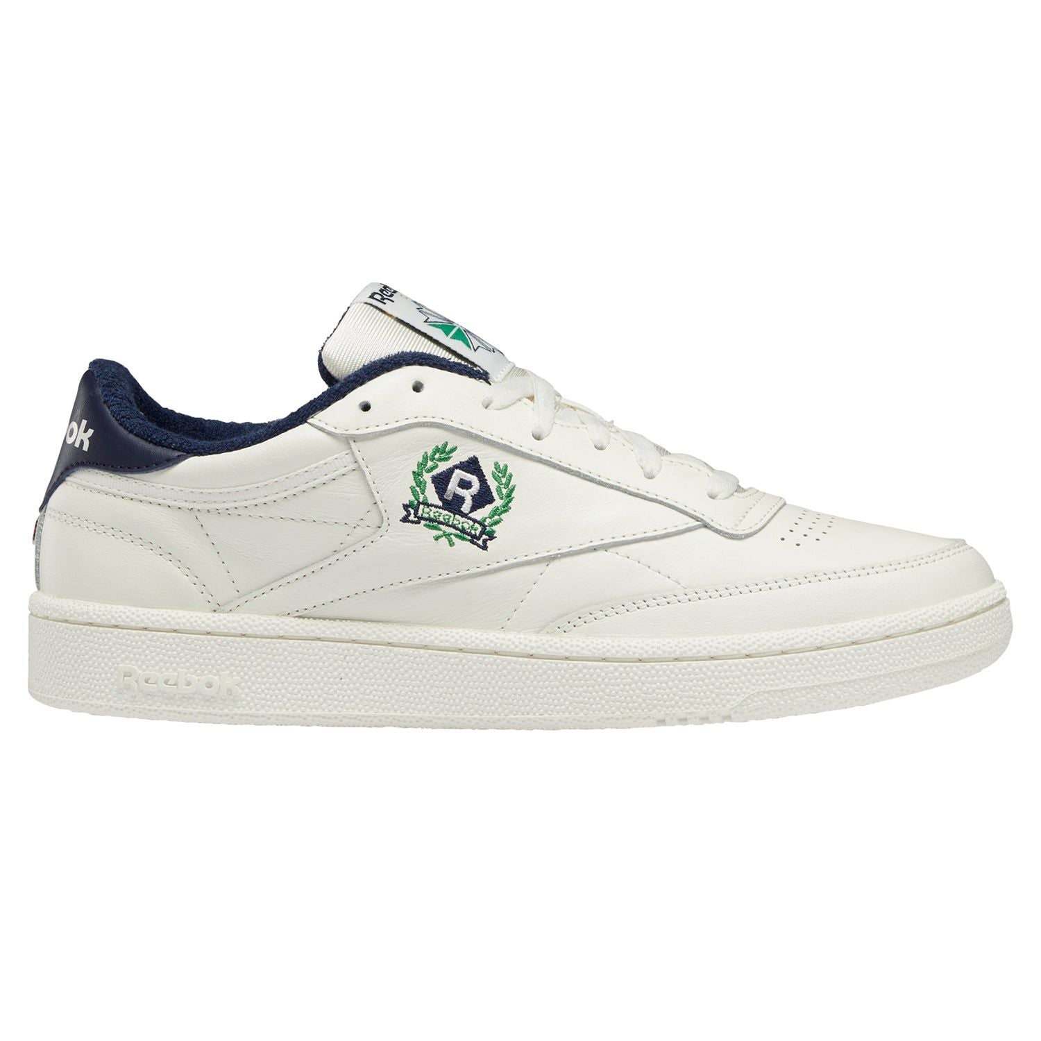Reebok Classics Club C 85 Crest Shoes - Chalk Navy - ViaductClothing -  -  