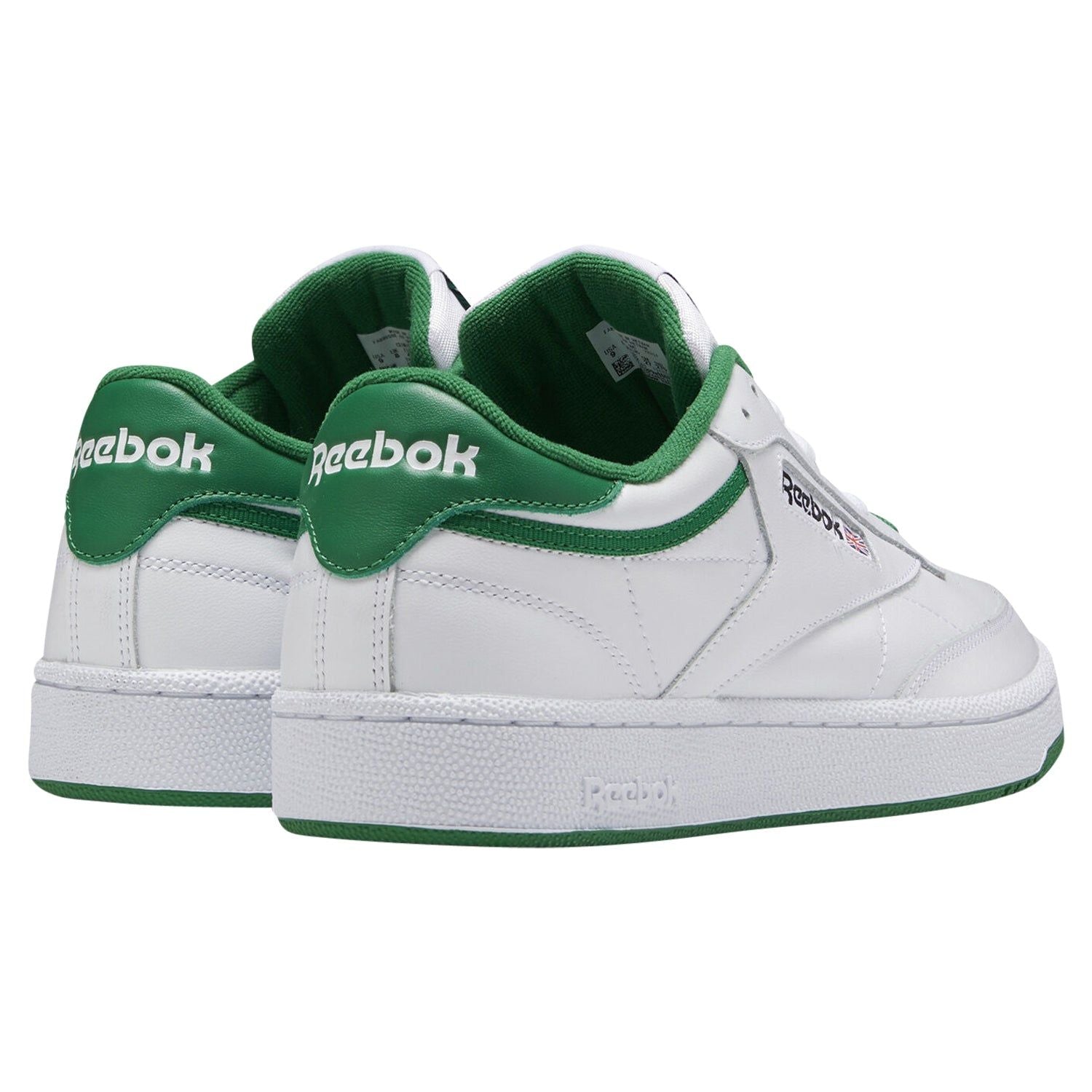 Reebok Classics Club C Shoes - White & Green - ViaductClothing -  -  