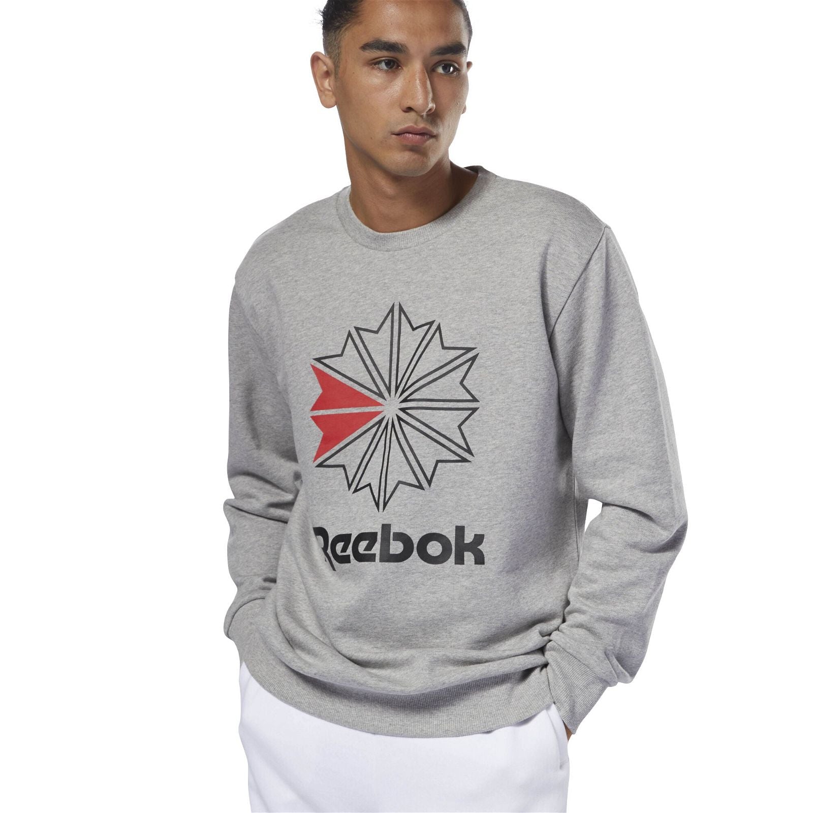 Reebok Classics Retro Starcrest Crew Neck Sweatshirt - Grey - ViaductClothing -  -  
