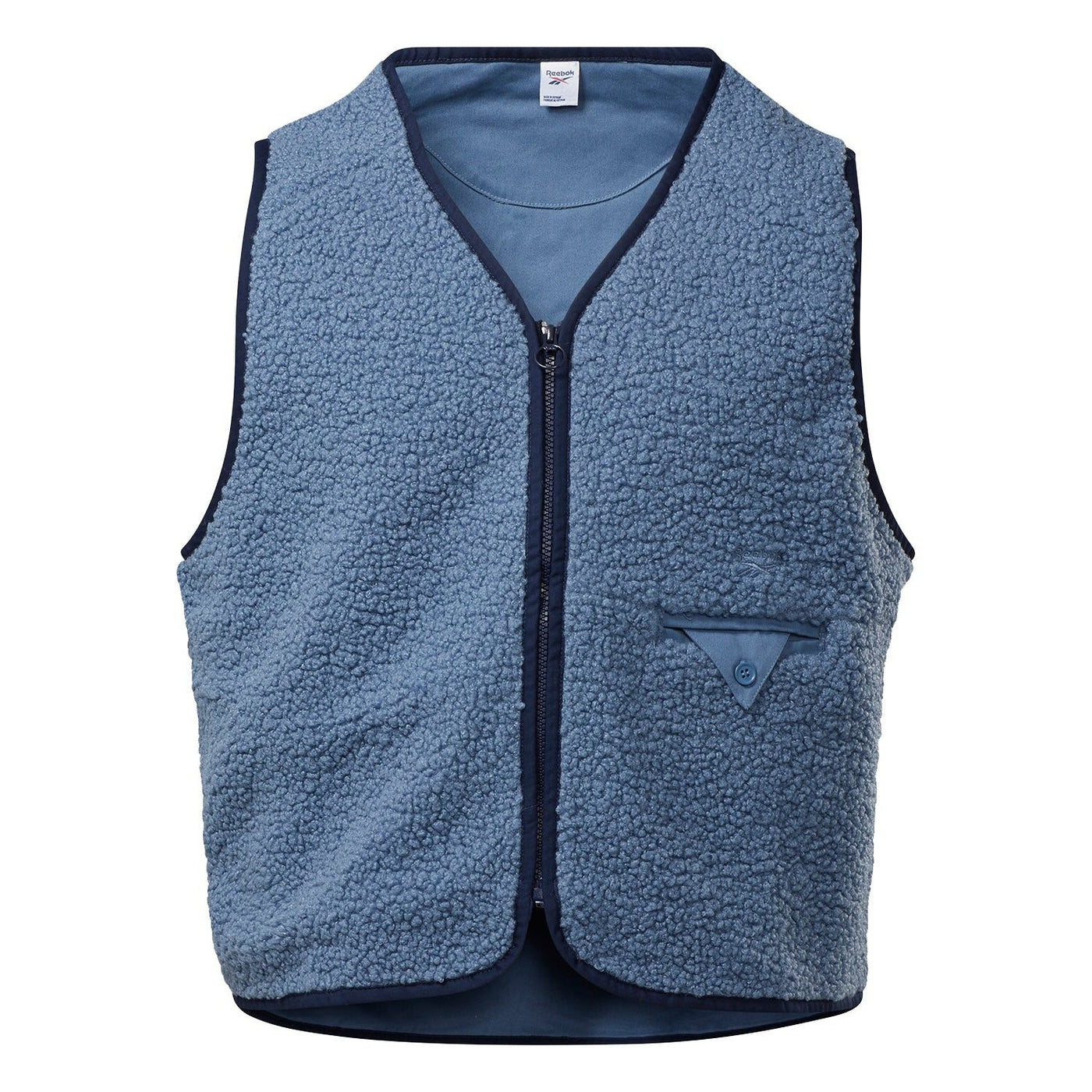 Reebok Classics Sherpa Vest Gilet Blue GS4246 ViaductClothing