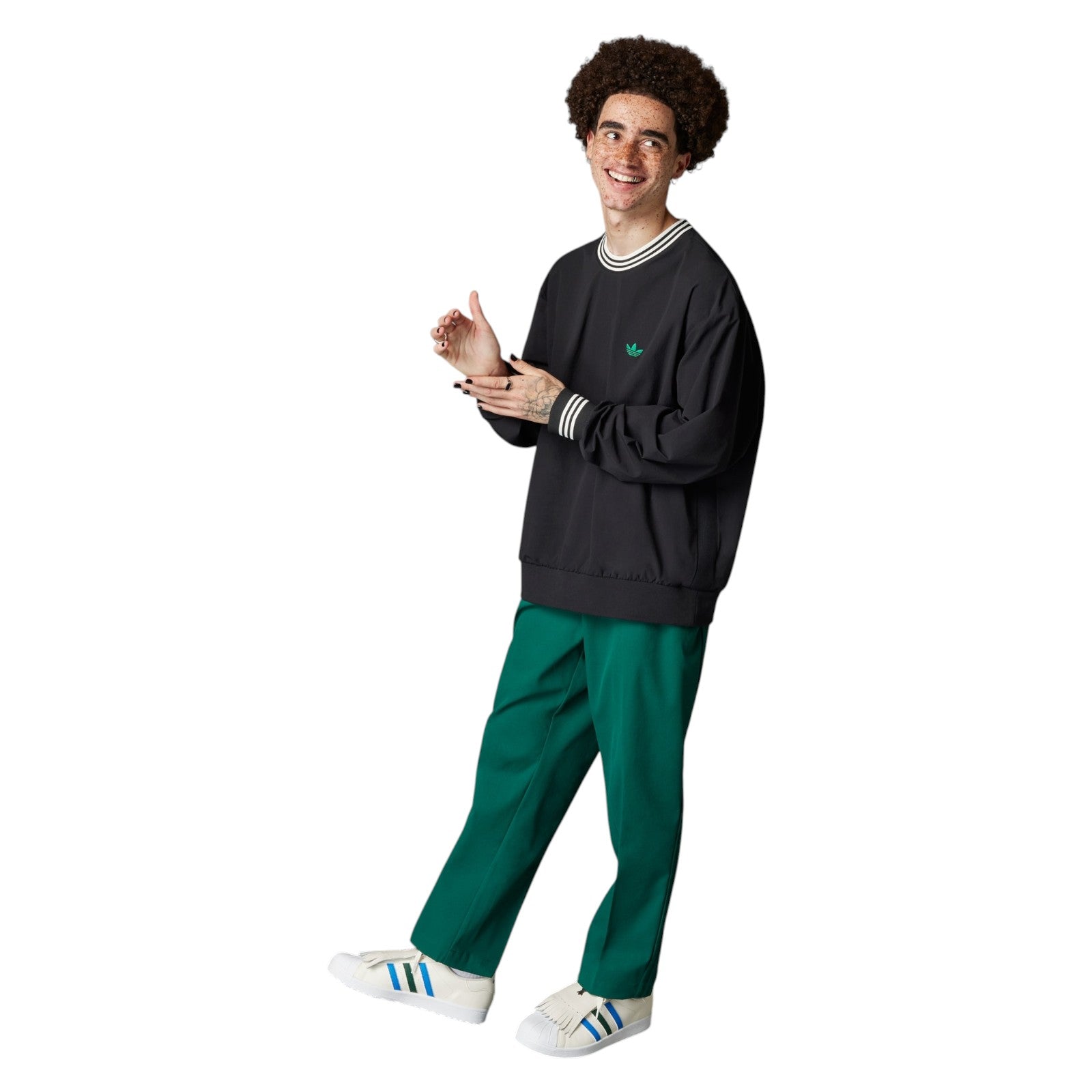 adidas Men's Rolling Links Crewneck Sweatshirt - Black