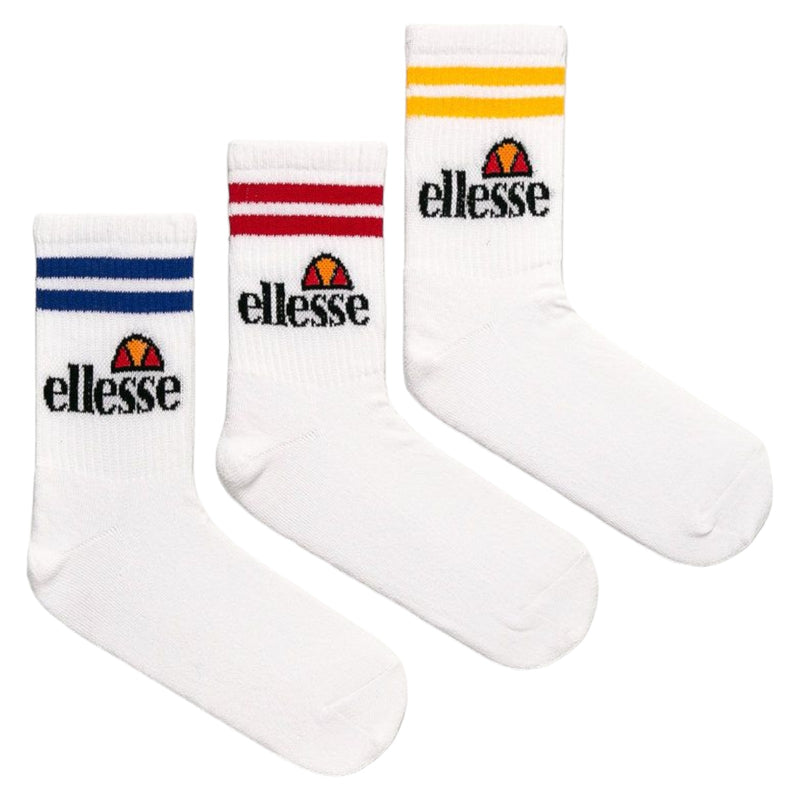 Ellesse Pullo Socks 3 Pack - White