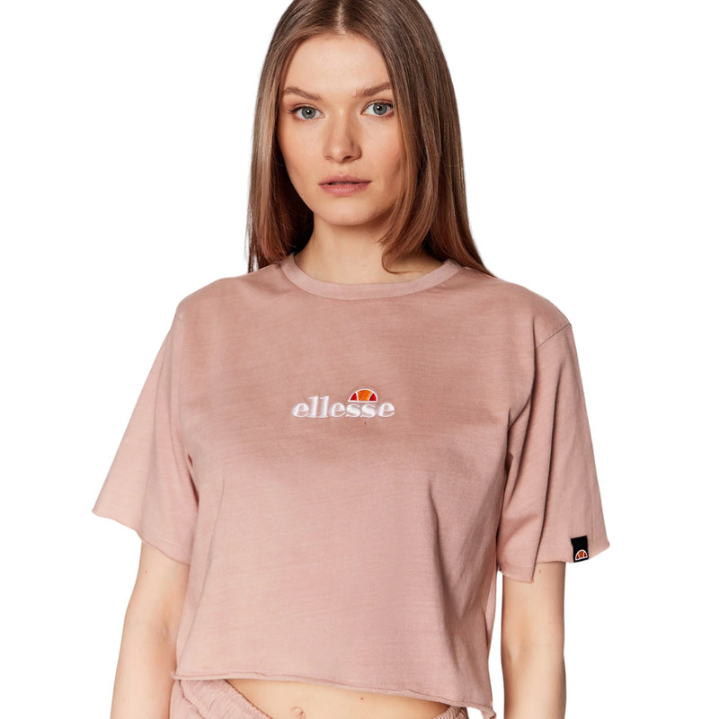 Ellesse Womens Celesi Cropped Top T Shirt - Pink