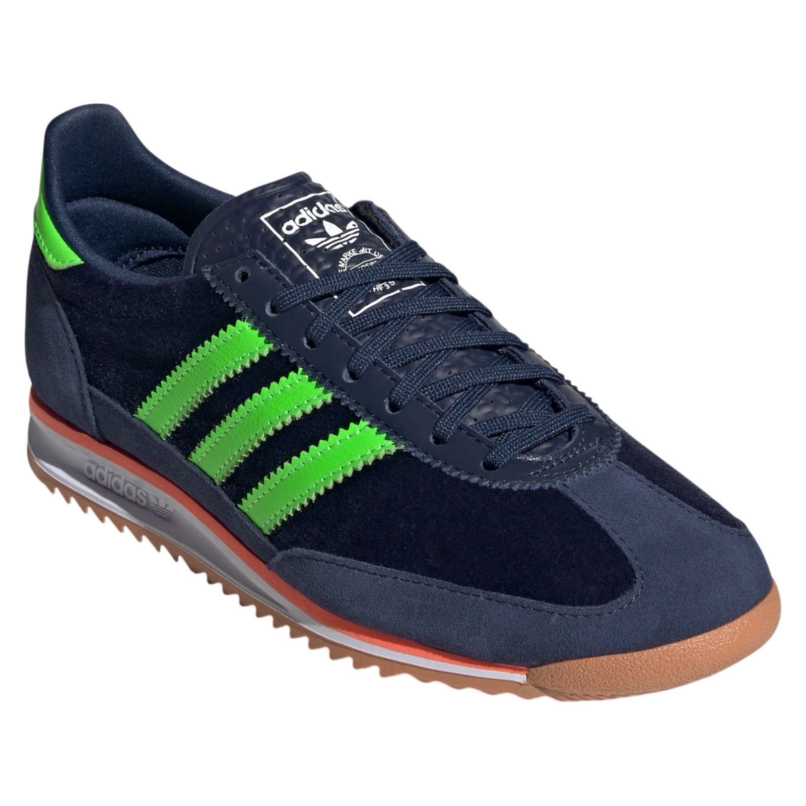 adidas Originals Womens SL 72 OG Shoes - Night Indigo / Solar Green