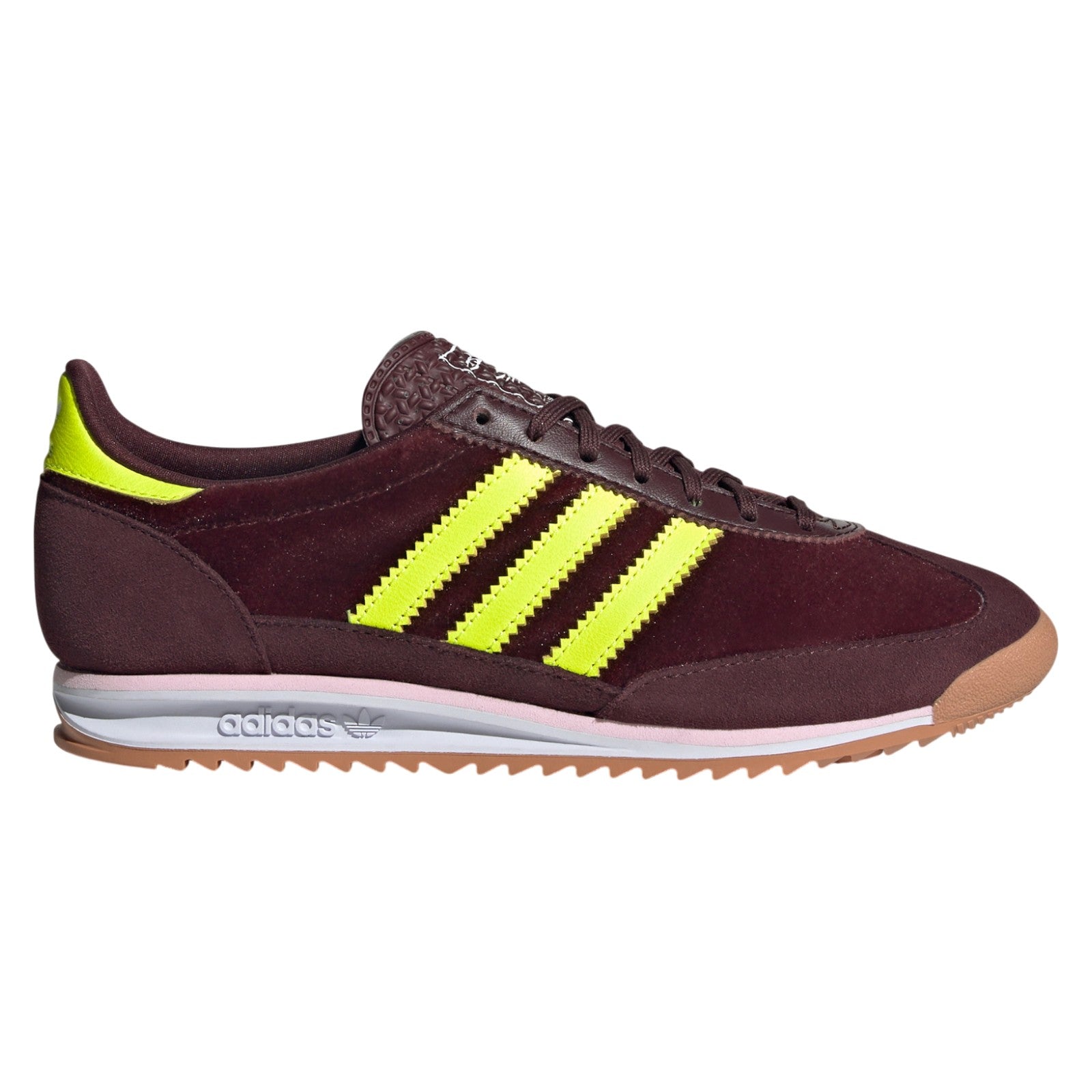 adidas Originals Womens SL 72 OG Shoes - Brown / Aurora Ruby