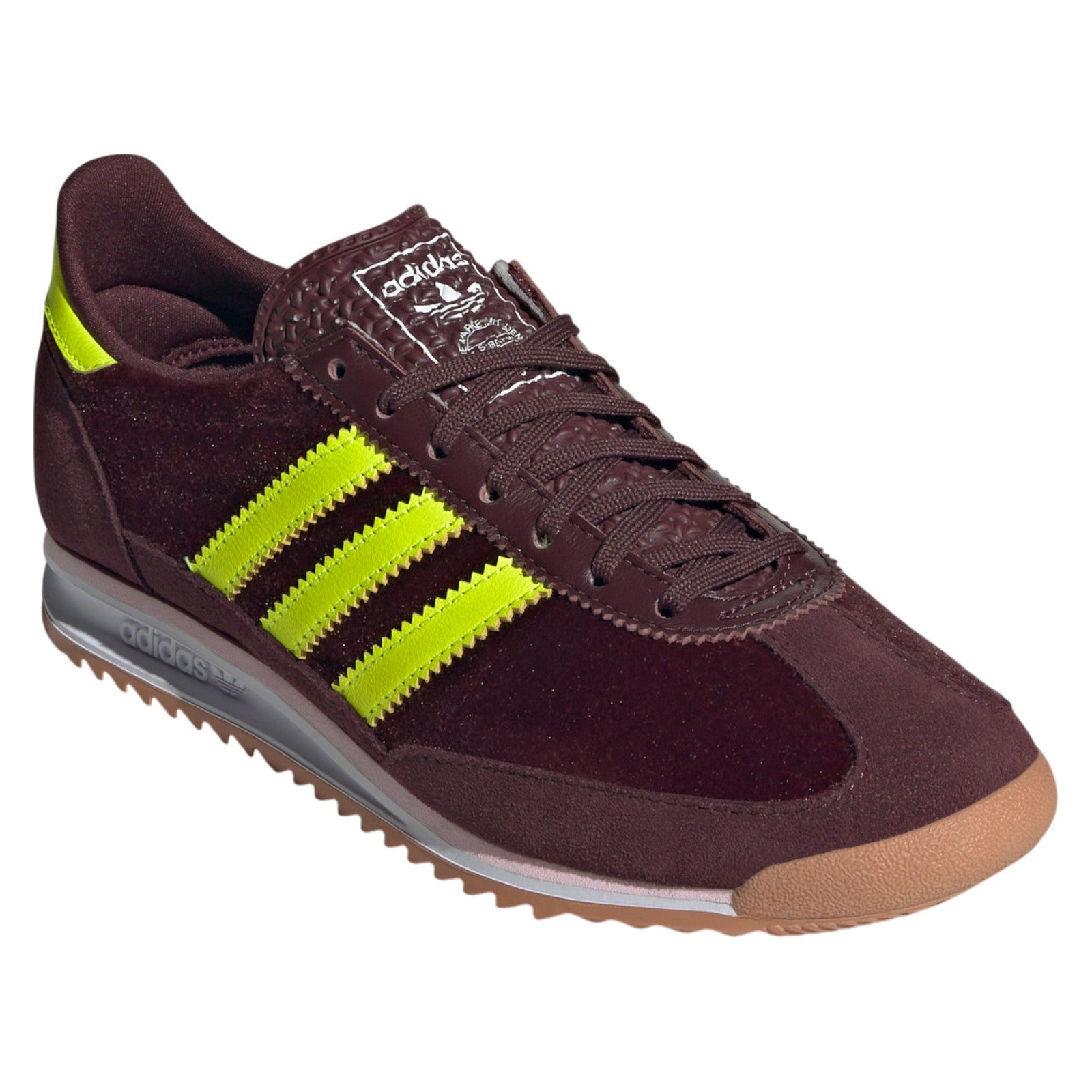 adidas Originals Womens SL 72 OG Shoes - Brown / Aurora Ruby