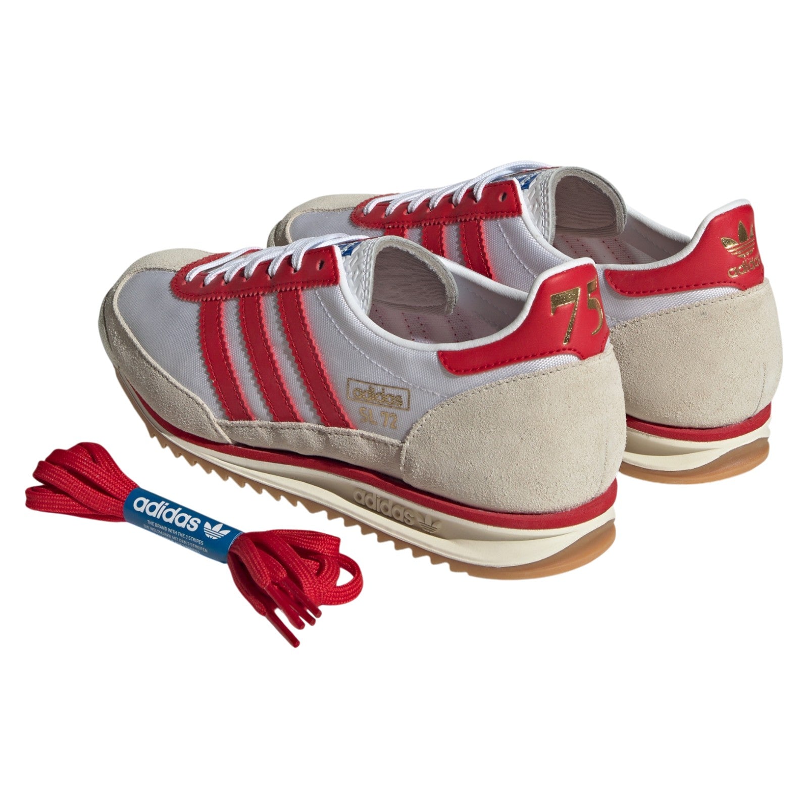 adidas Originals Womens SL 72 OG Shoes - Cloud White / Better Scarlet