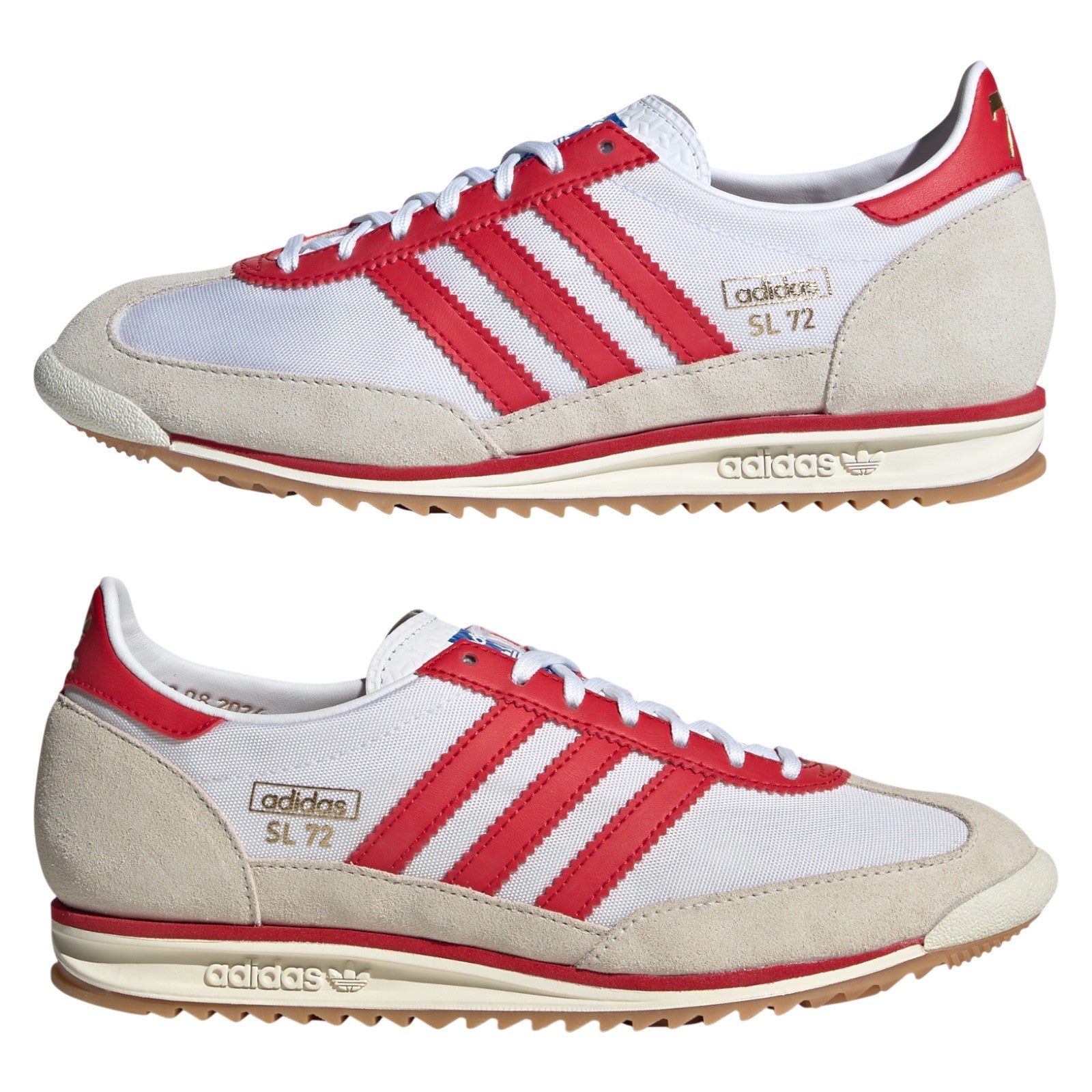 adidas Originals Womens SL 72 OG Shoes - Cloud White / Better Scarlet