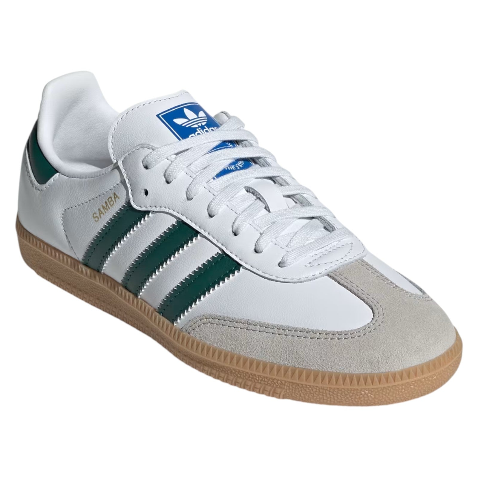 adidas Originals Junior Samba OG Trainers - Cloud White / Collegiate Green / Gum