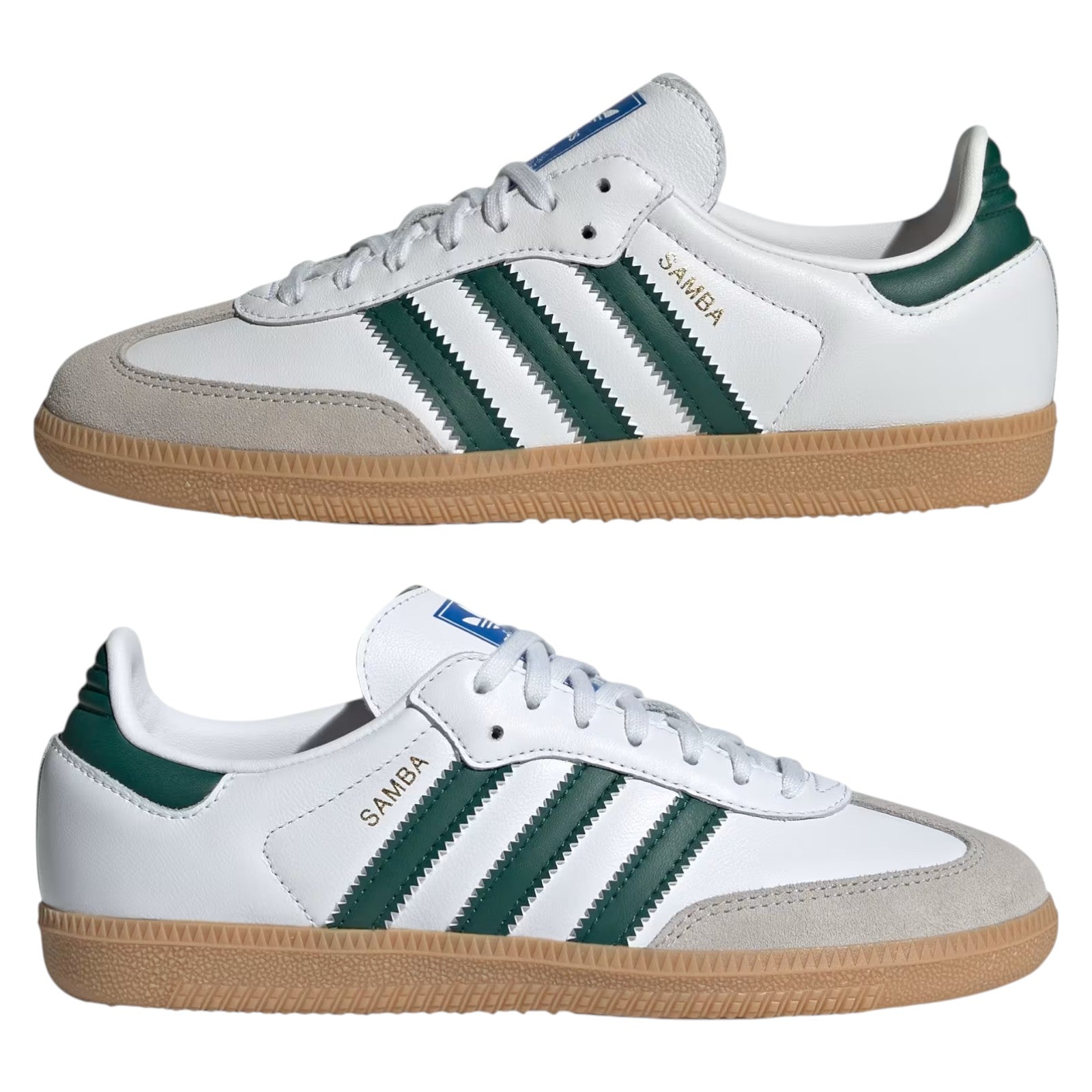 adidas Originals Junior Samba OG Trainers - Cloud White / Collegiate Green / Gum
