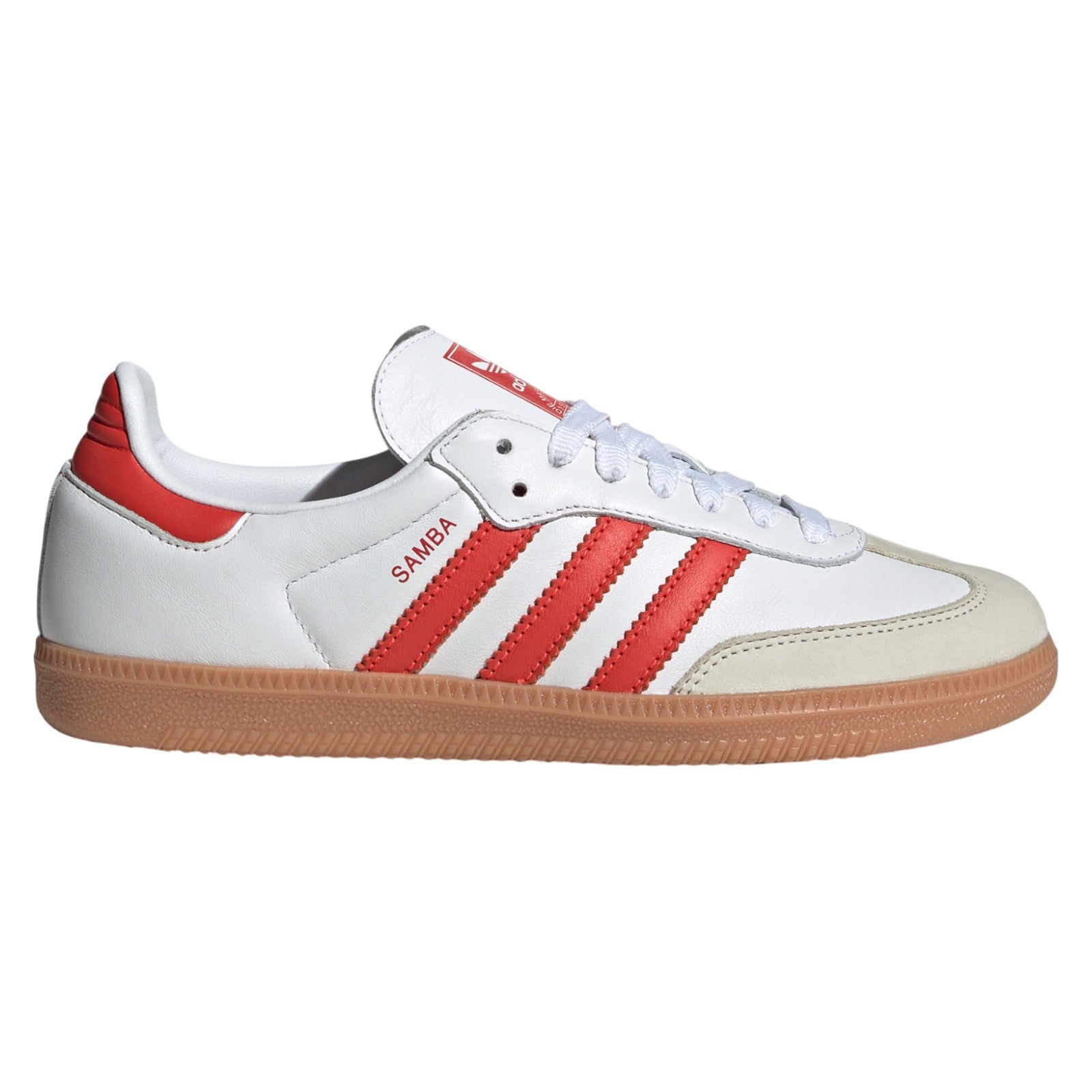 adidas Originals Womens Samba OG Shoes - Cloud White / Solar Red