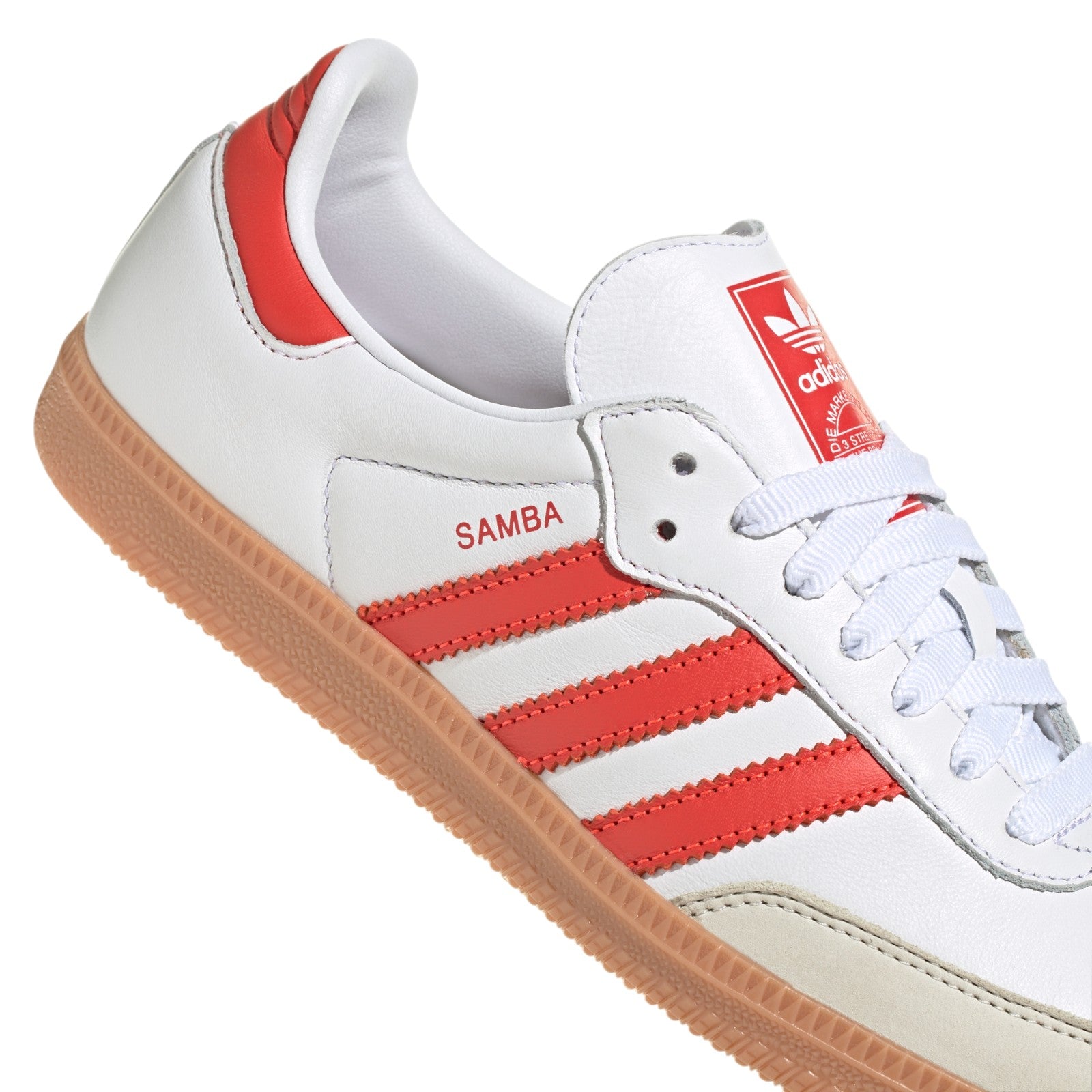 adidas Originals Womens Samba OG Shoes - Cloud White / Solar Red