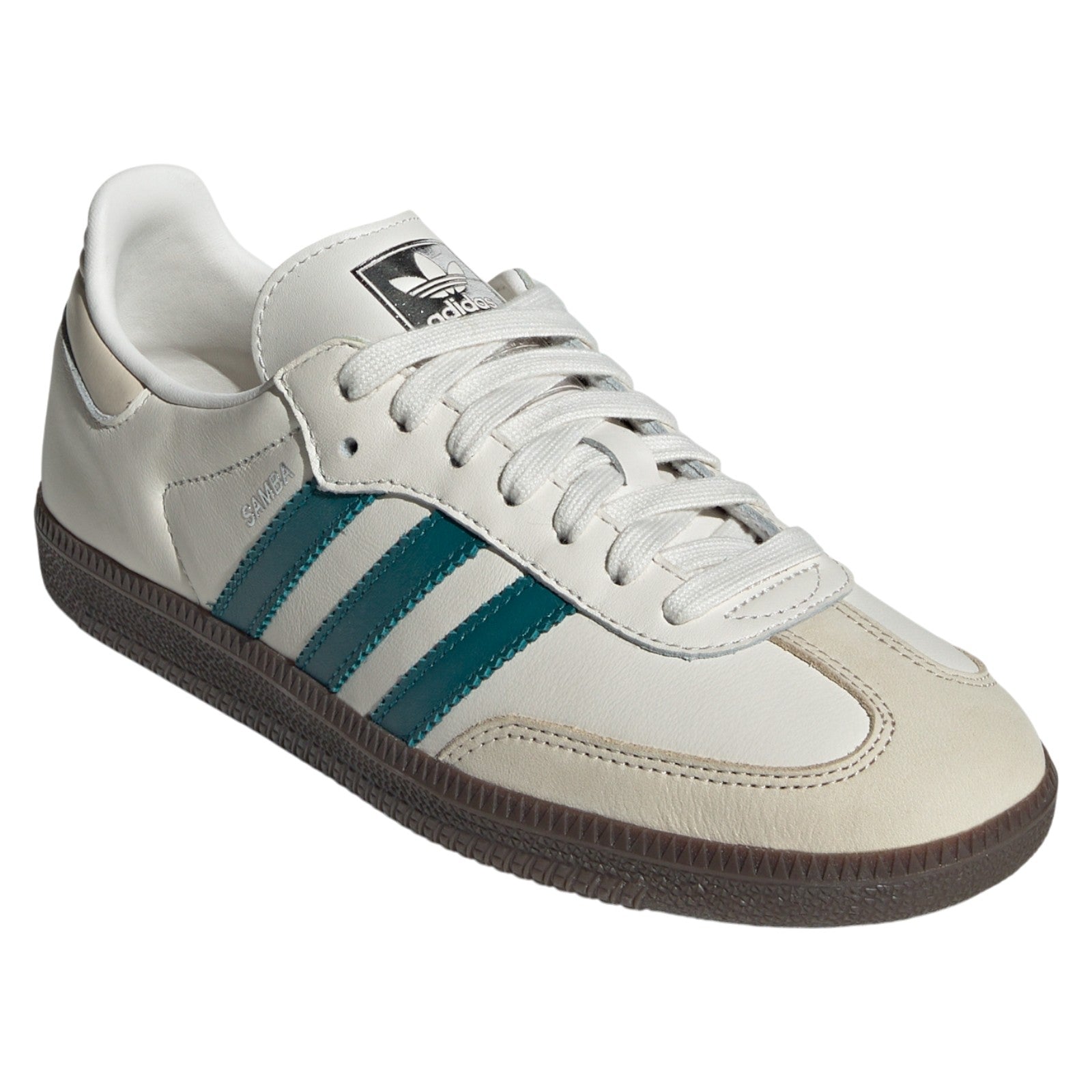 adidas Originals Women's Samba OG Shoes - Cloud White / Legacy Teal