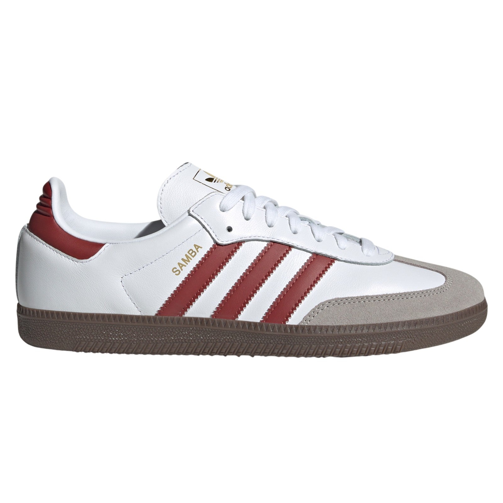adidas Originals Womens Samba OG Shoes - Cloud White / Preloved Ruby