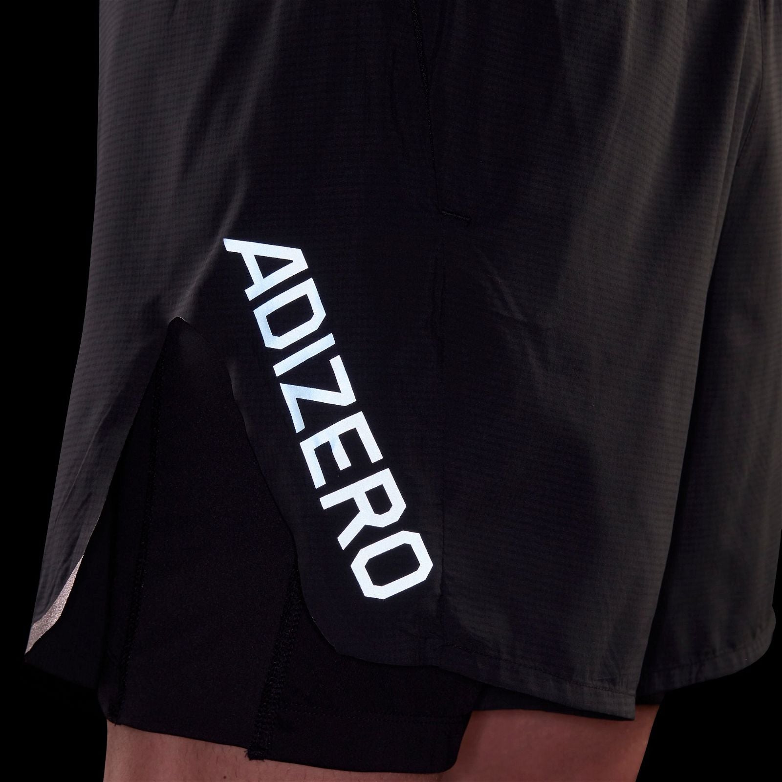 adidas adizero AEROREADY 2in1 Shorts - Black / Semi Screaming Green - ViaductClothing -  -  