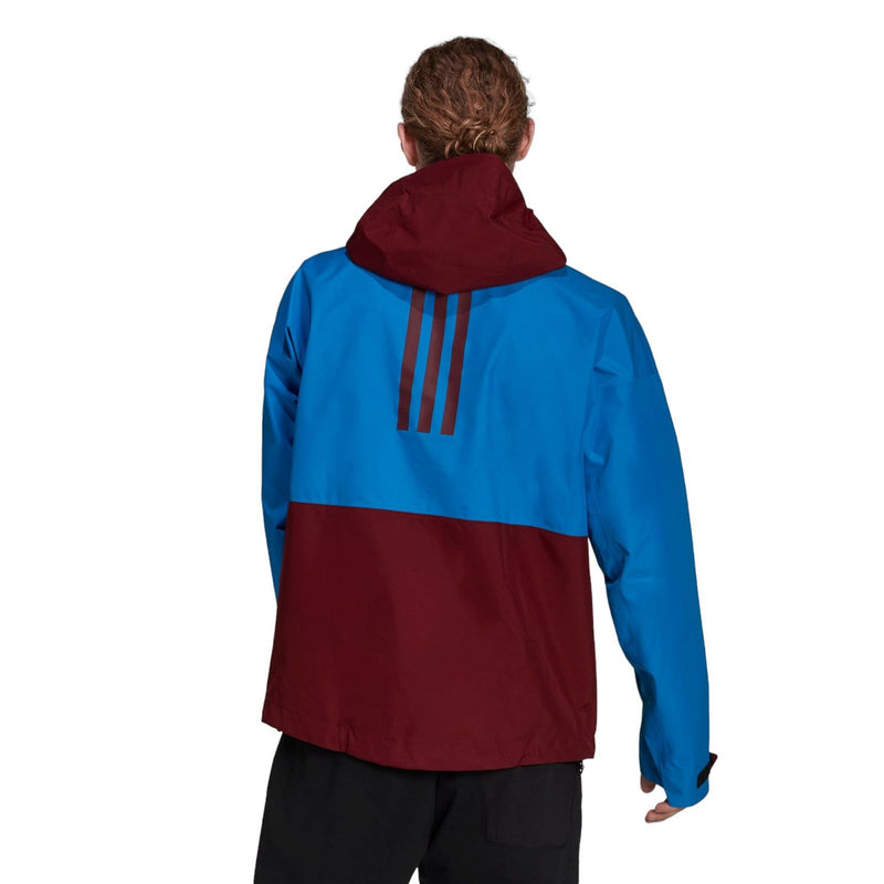 adidas Terrex GORE-TEX Paclite Rain Jacket - Shock Blue / Shadow Red - ViaductClothing -  -  