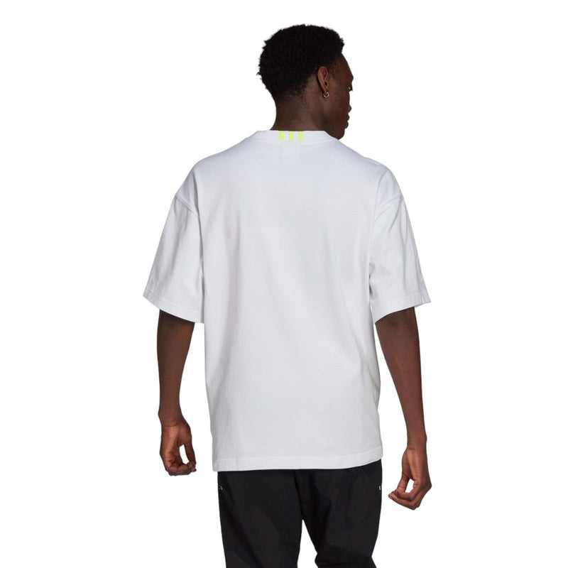 adidas Originals R.Y.V. Oversize Silicone Badge Tee - White / Solar Yellow - ViaductClothing -  -  