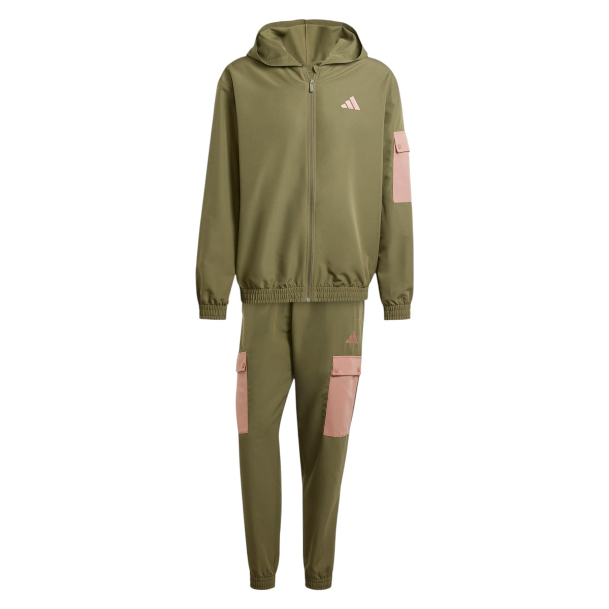 adidas Men's Sportswear Woven Cargo Tracksuit - Green