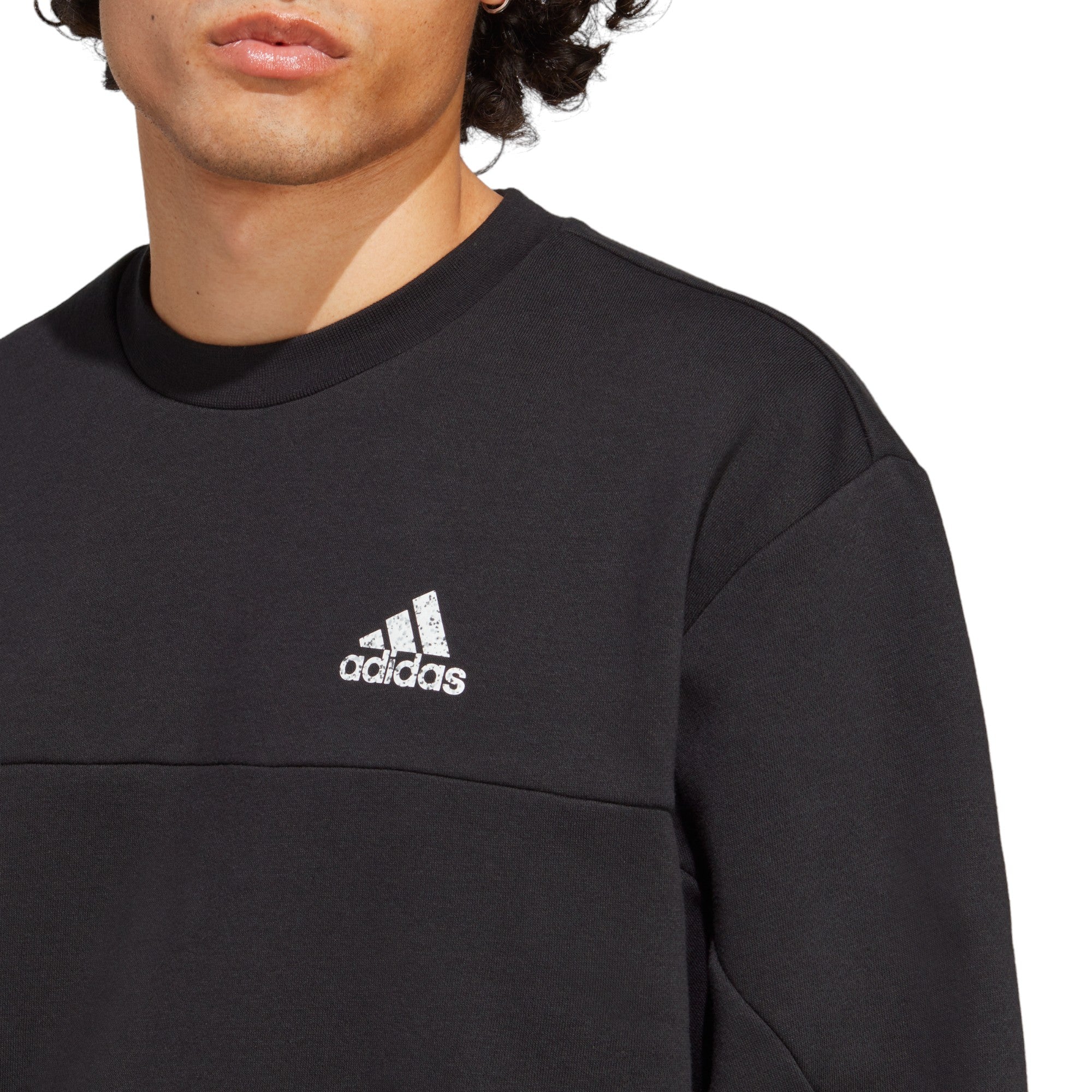 adidas Stadium Fleece Badge of Sport Sweatshirt - Black