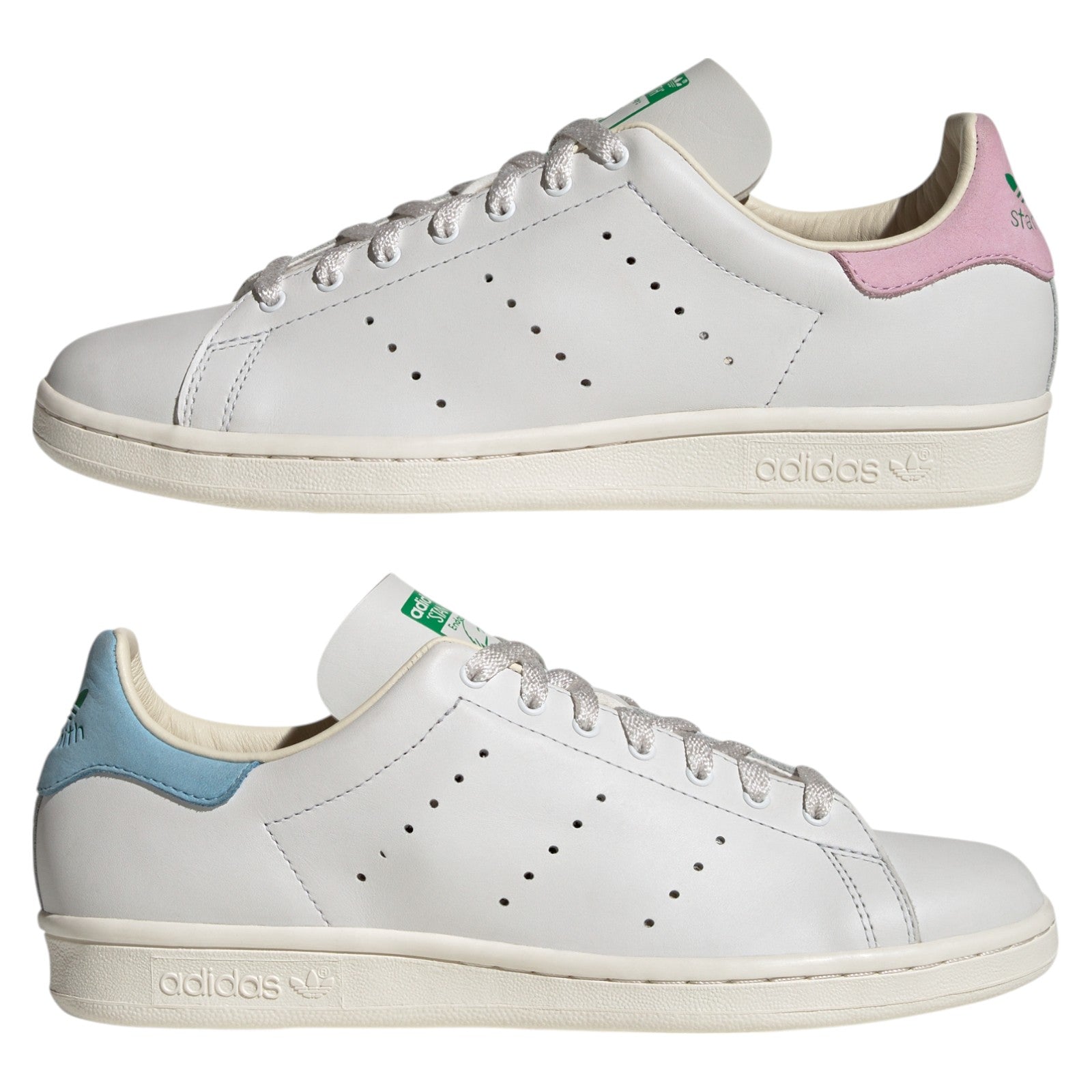 adidas Originals Stan Smith "Mix and Match Heel" 80s Shoes - White Blue Pink