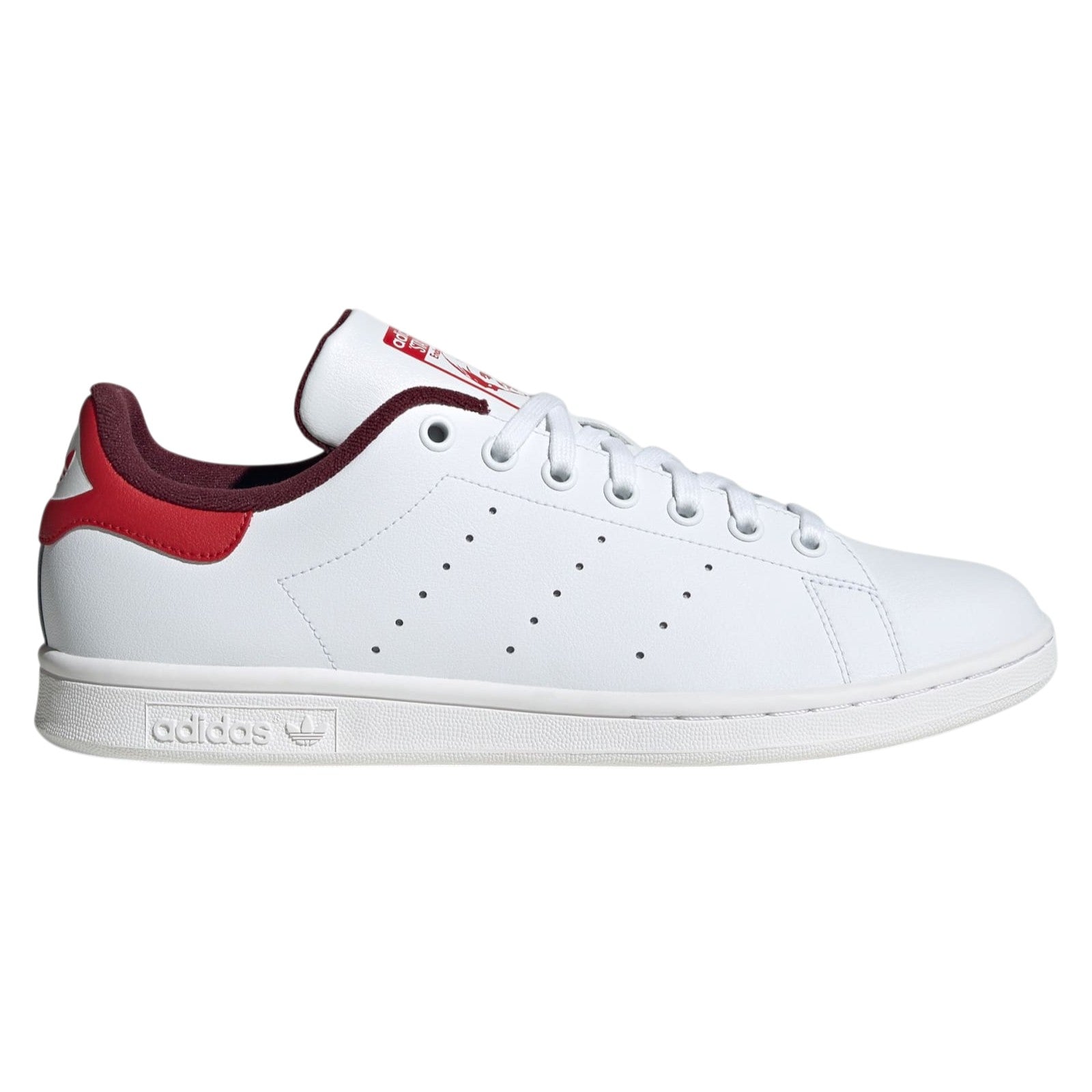 adidas Originals Stan Smith Trainers - Cloud White / Maroon / Better Scarlet