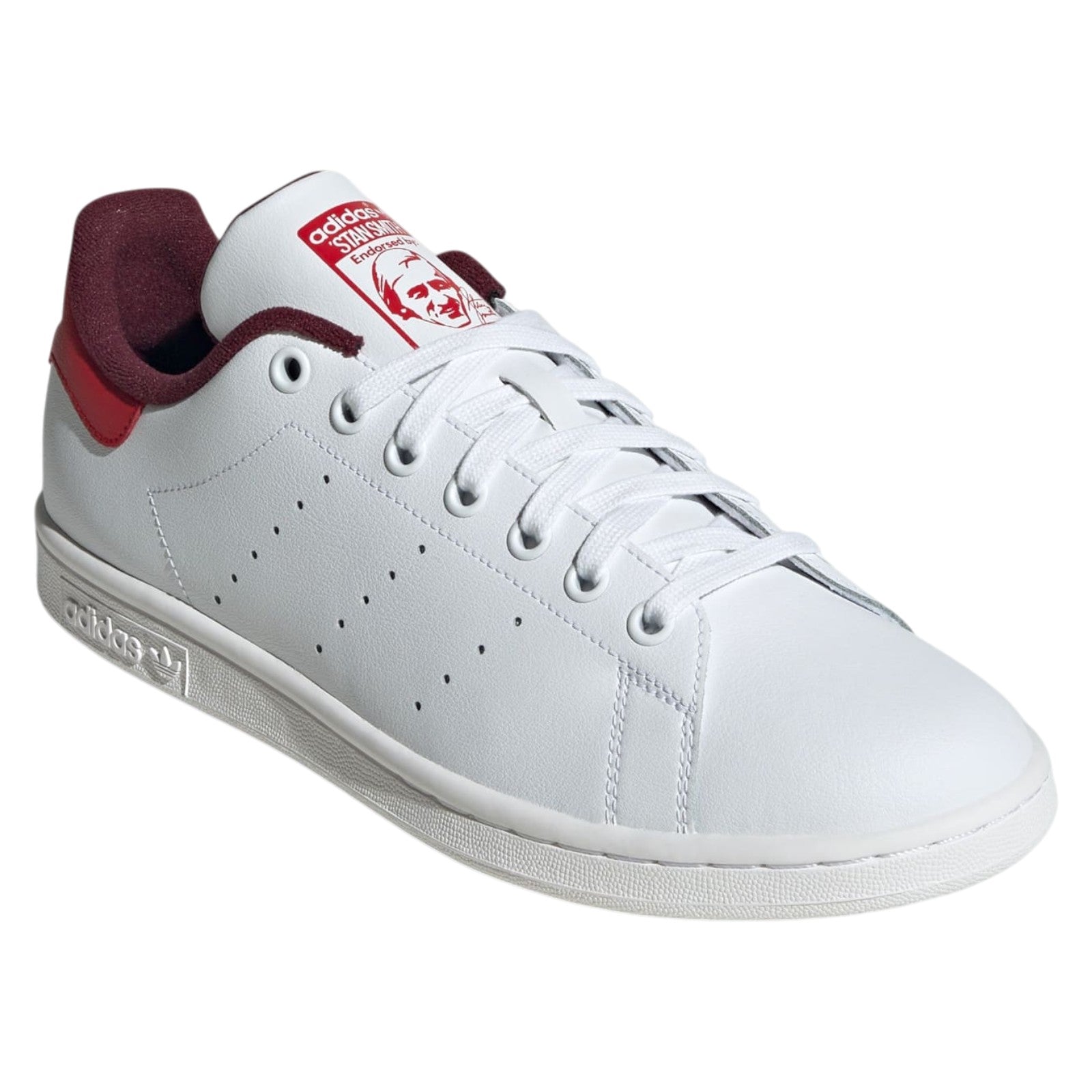 adidas Originals Stan Smith Trainers - Cloud White / Maroon / Better Scarlet