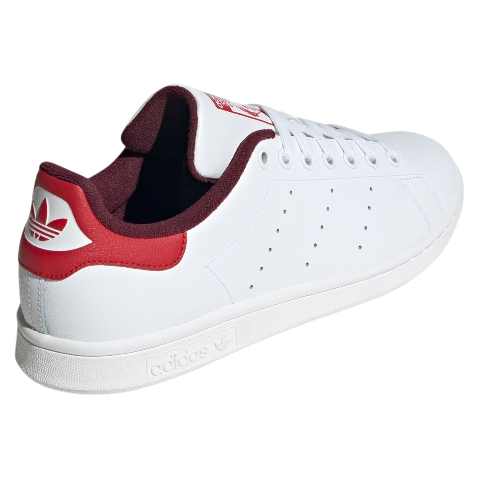 adidas Originals Stan Smith Trainers - Cloud White / Maroon / Better Scarlet
