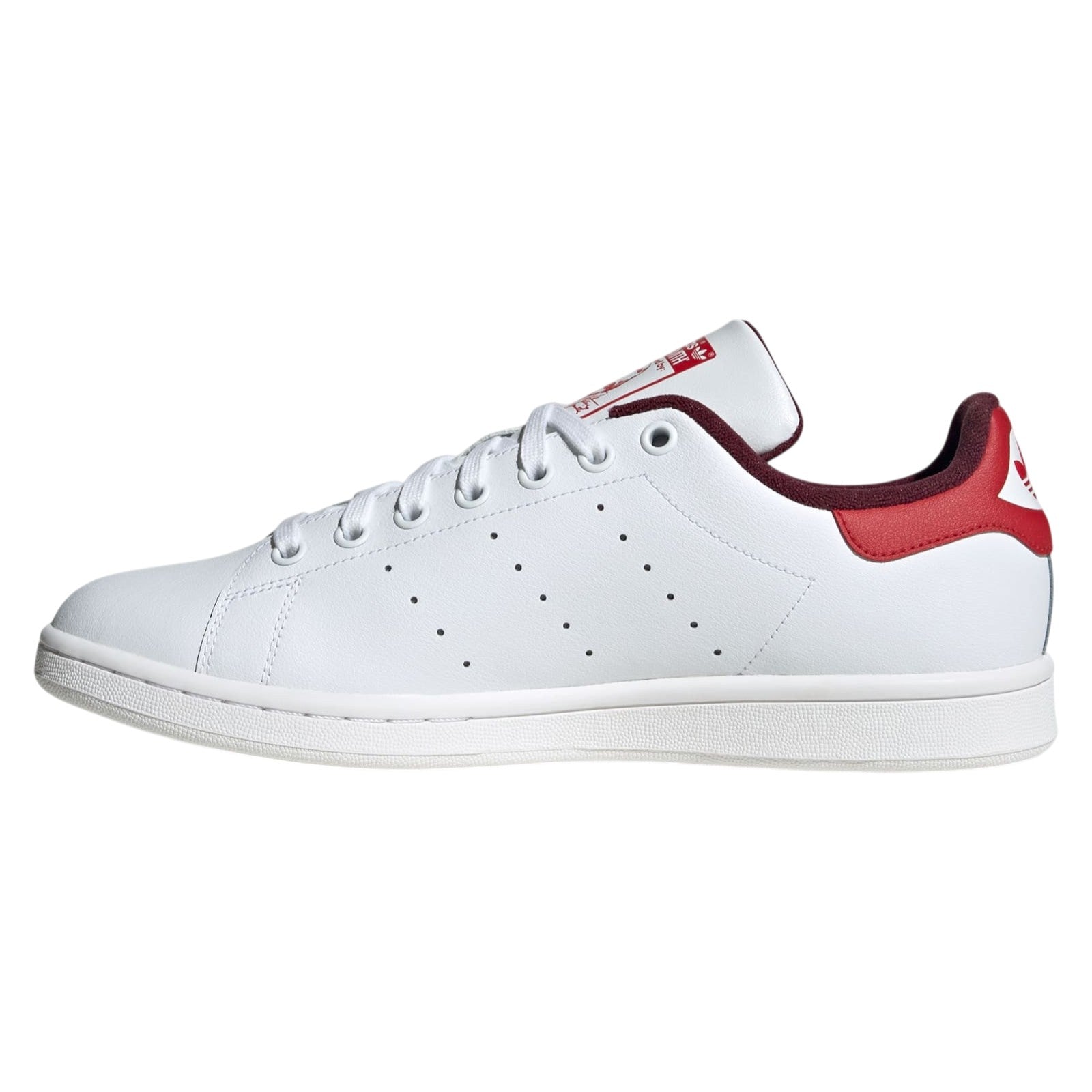 adidas Originals Stan Smith Trainers - Cloud White / Maroon / Better Scarlet