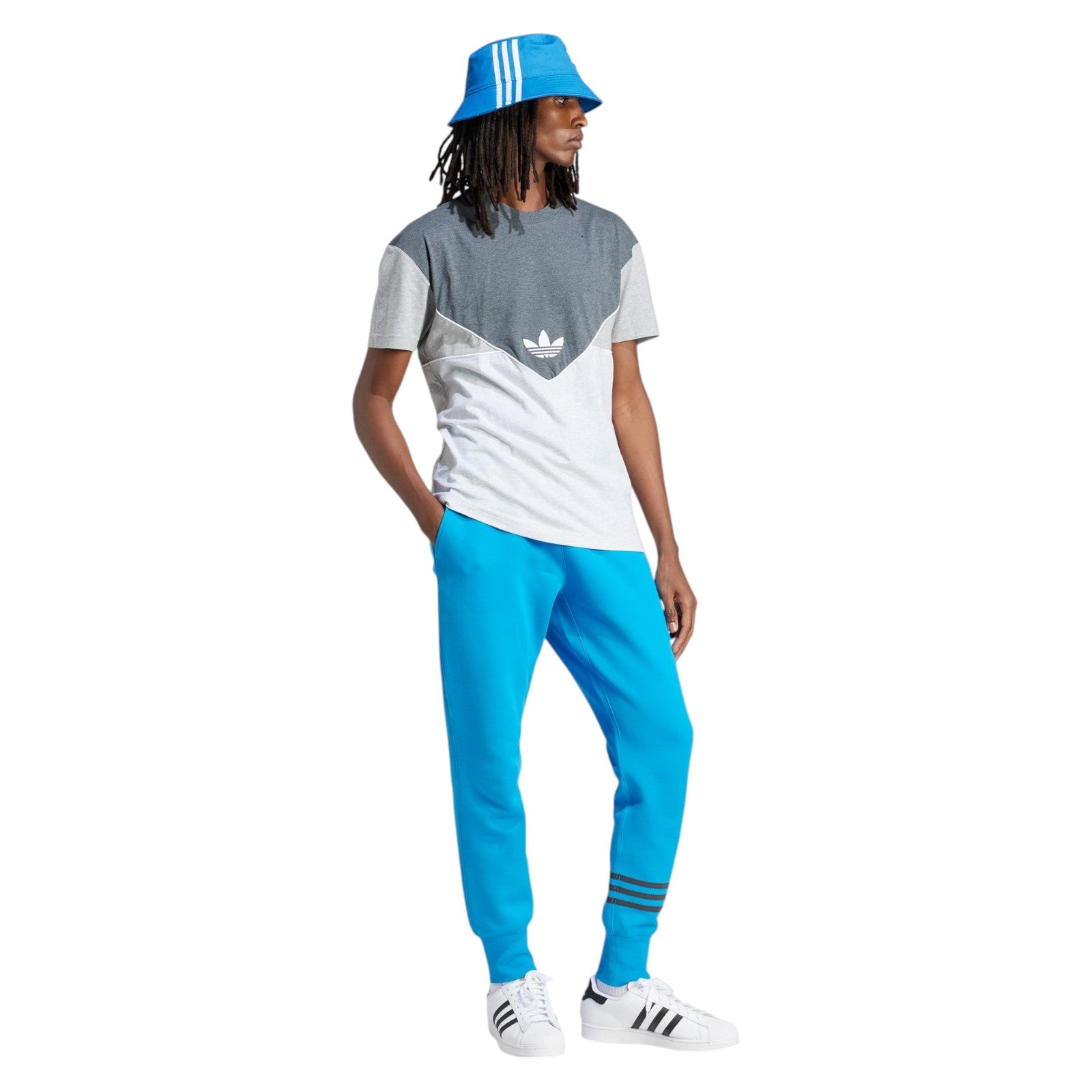 adidas Originals Street Neuclassics Cuffed Sweat Tracksuit Bottoms - Blue