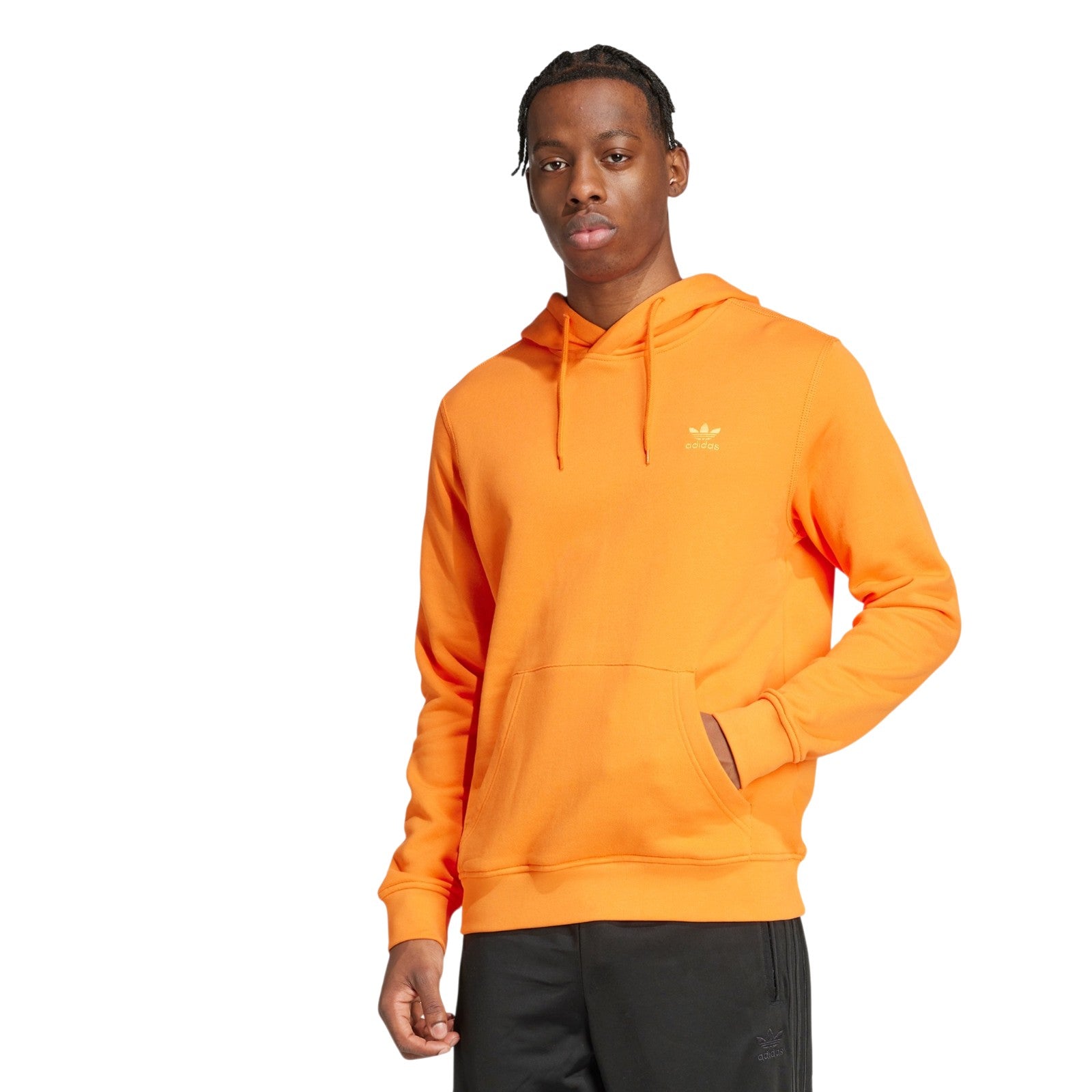 adidas Originals Men's Trefoil Essentials French Terry Hoodie - Orange