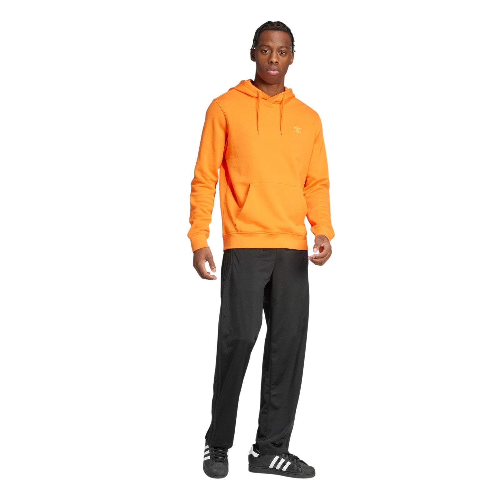 adidas Originals Men's Trefoil Essentials French Terry Hoodie - Orange